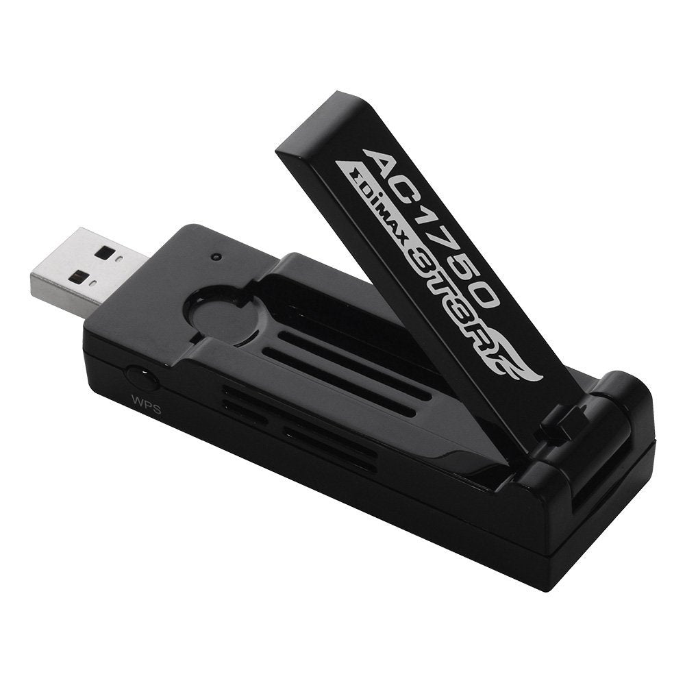 Edimax Wi Fi 5 802.11Ac Ac1750, Dual Band 2.4/5Ghz Adapter For Pc, Wireless Ac Usb 3.0 Adapter Dongle W/ Foldaway Antenna, Up To
