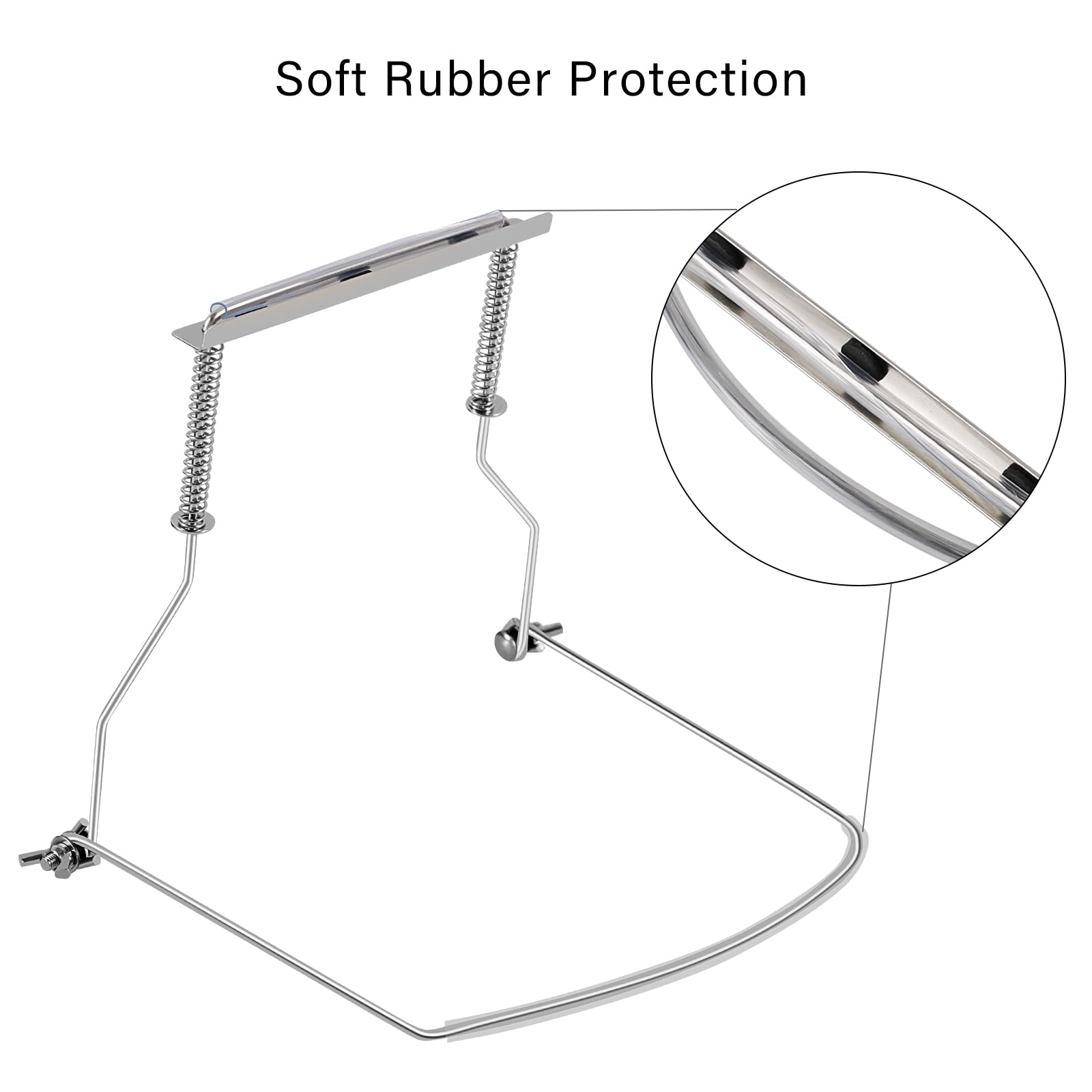 Eastrock Harmonica Holder,10 Hole Professional Harmonica Holder Neck,Anti Scratch Adjustable Harmonica Neck Brace,Hands Free Dur