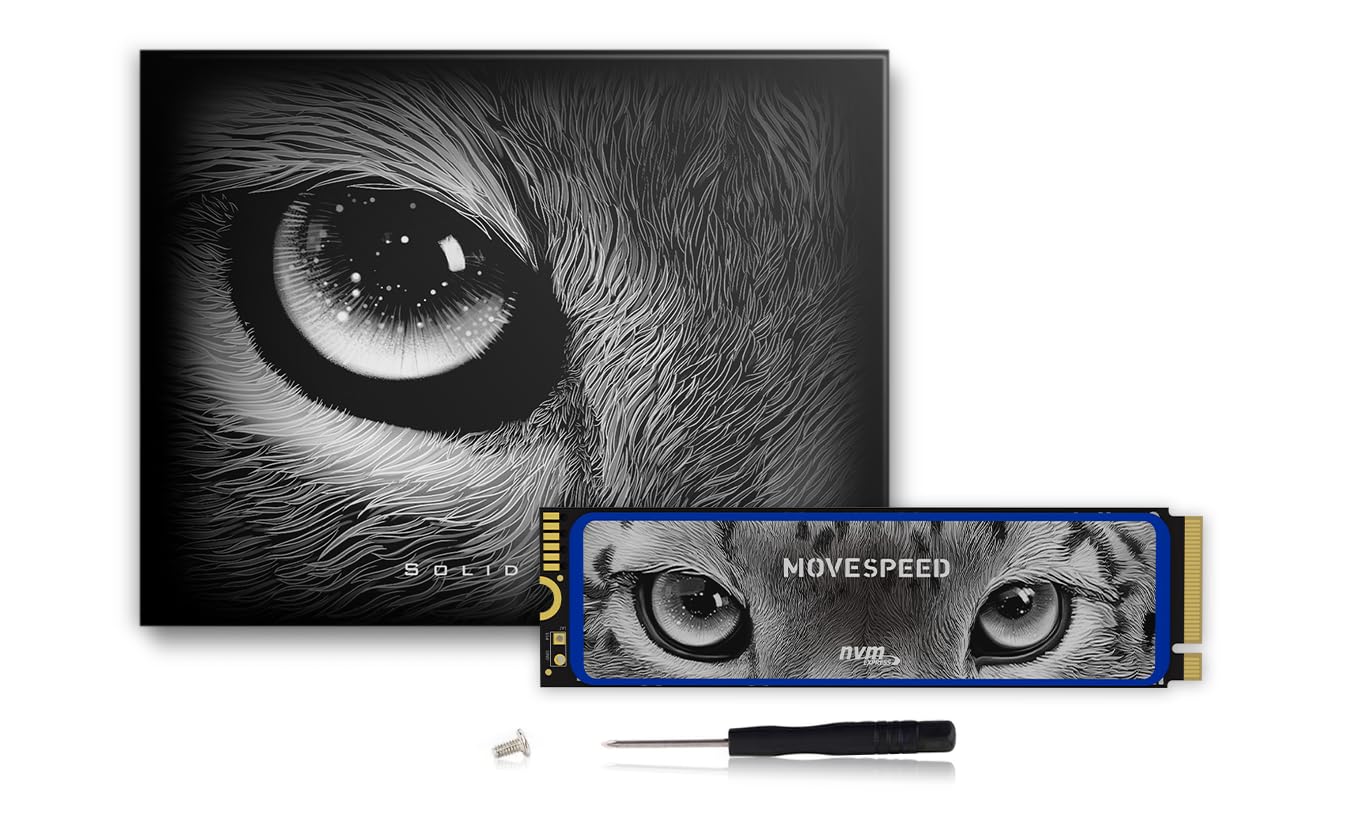 Move Speed Hb7450 1Tb Ssd For Ps5 With Heatsink, Pcie 4.0 Nvme M.2 Internal Solid State Drive   Up To 7450Mb/S, 3D Nand Storage 