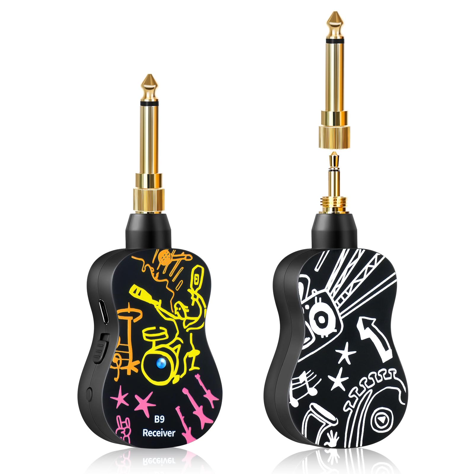 Ingpartner B9 Wireless Guitar Transmitter Receiver System 2.4Ghz Audio Transmitter And Receiver For Electric Guitar Bass Violin