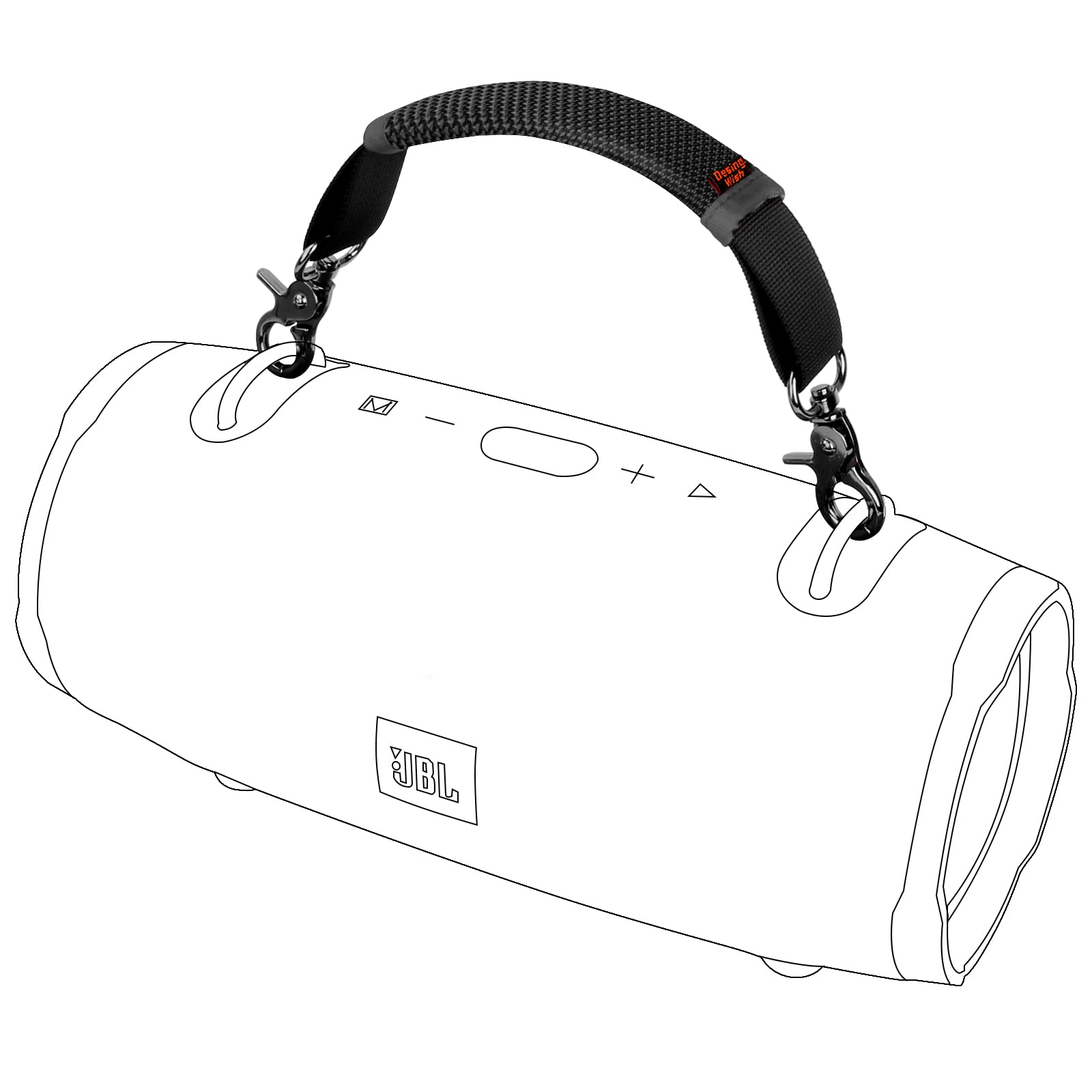 Desing Wish Removable Speaker Handle Strap Compatible With Jbl Xtreme/Xtreme 2/ Xtreme 3/ W King X10/ Zealot S67 Outdoor Travel