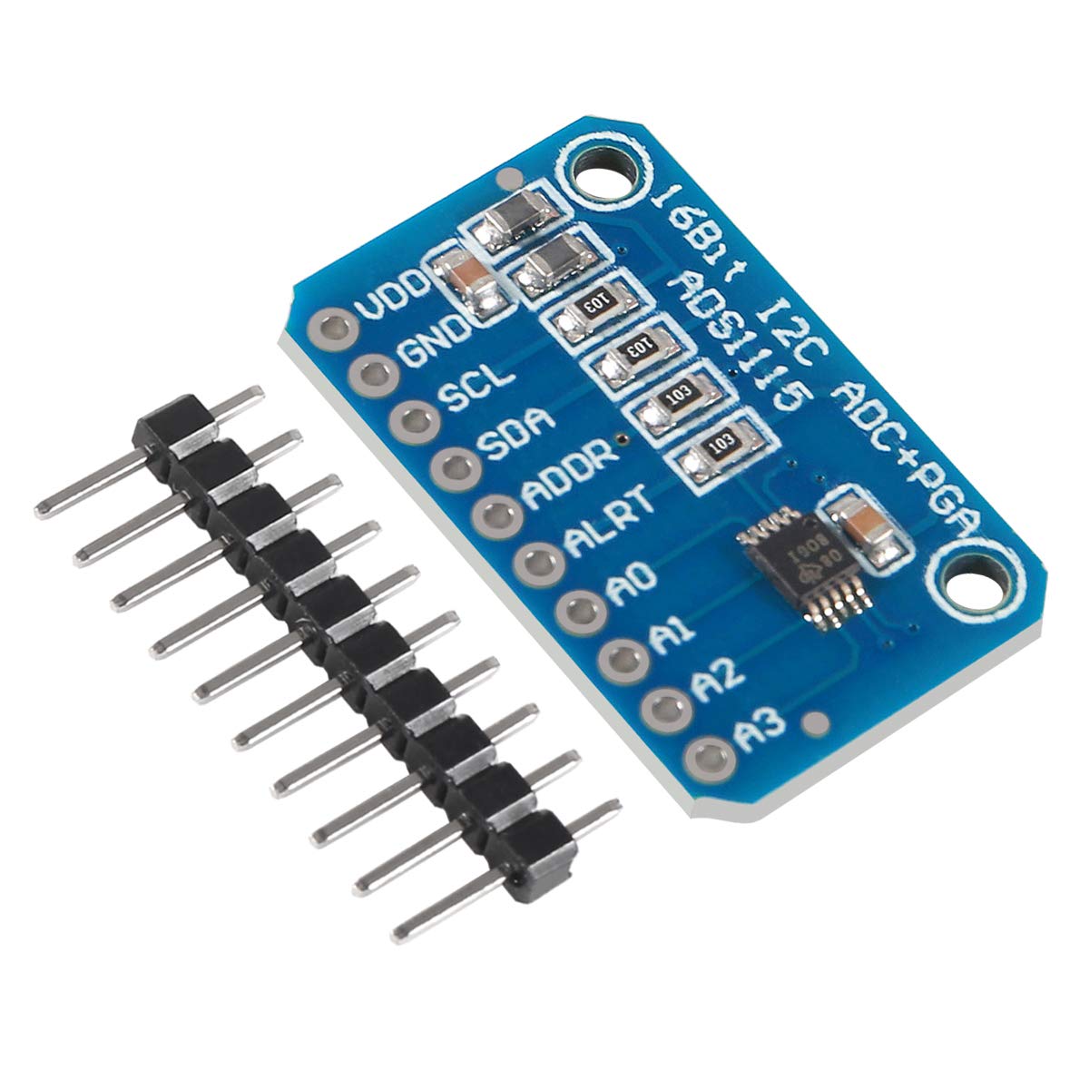 Aceirmc Ads1115 16 Bit 16 Byte 4 Channel I2C Iic Analog To Digital Adc Pga Converter With Programmable Gain Amplifier High Precision Adc Converter Development Board For Arduino Raspberry Pi (5Pcs)