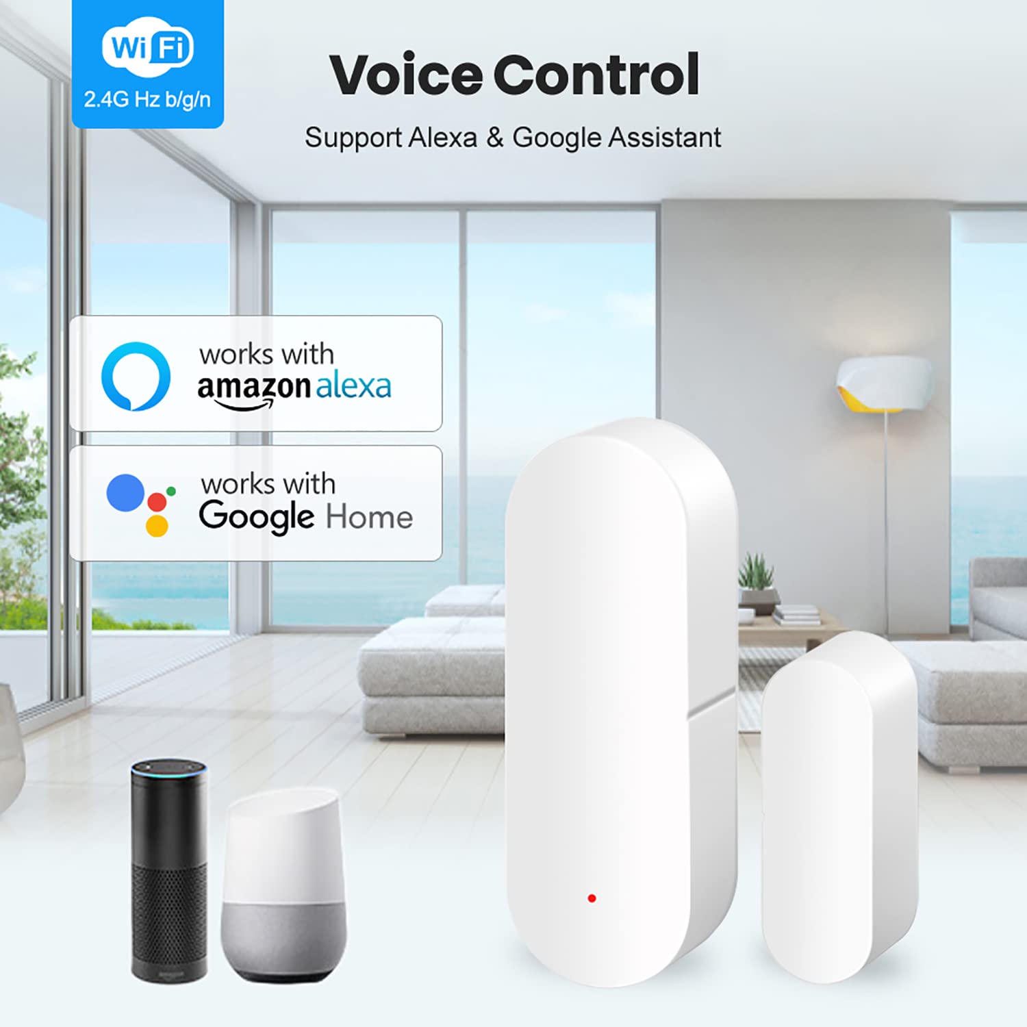 Wifi Door Sensor: Smart Door Open/Closed Detectors, Wireless Window Sensor With App Notification Alert, Contact Sensor For Home