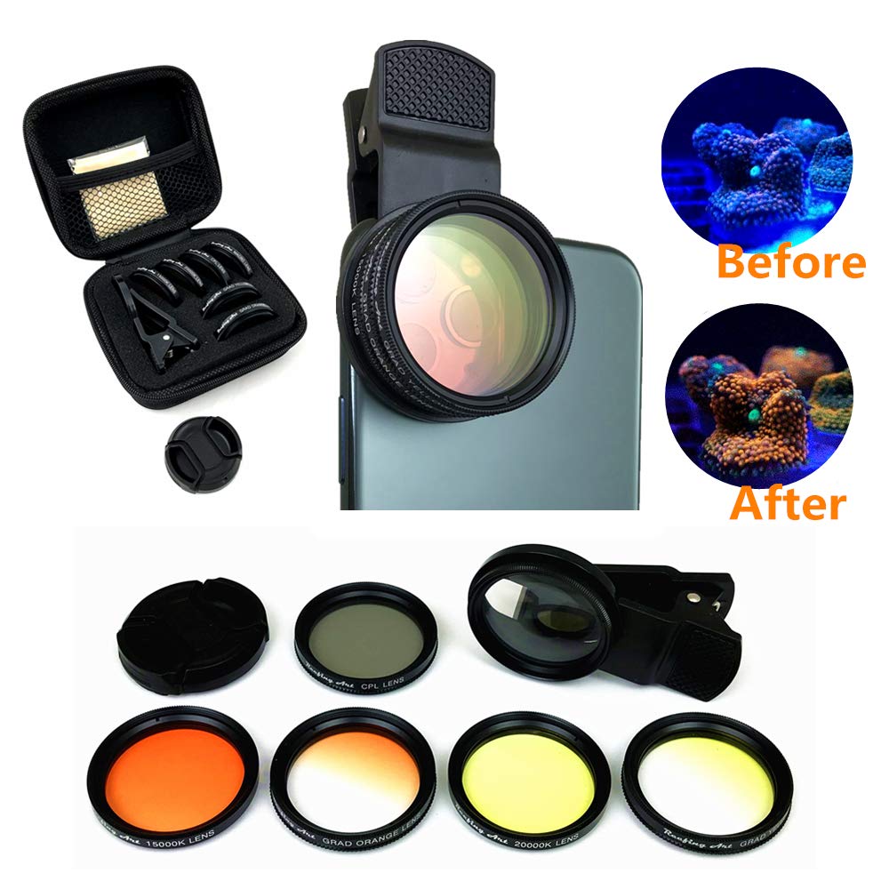Coral View Lens Professional Photography 10 In 1 Kit 2Inch Large Reef Lenses