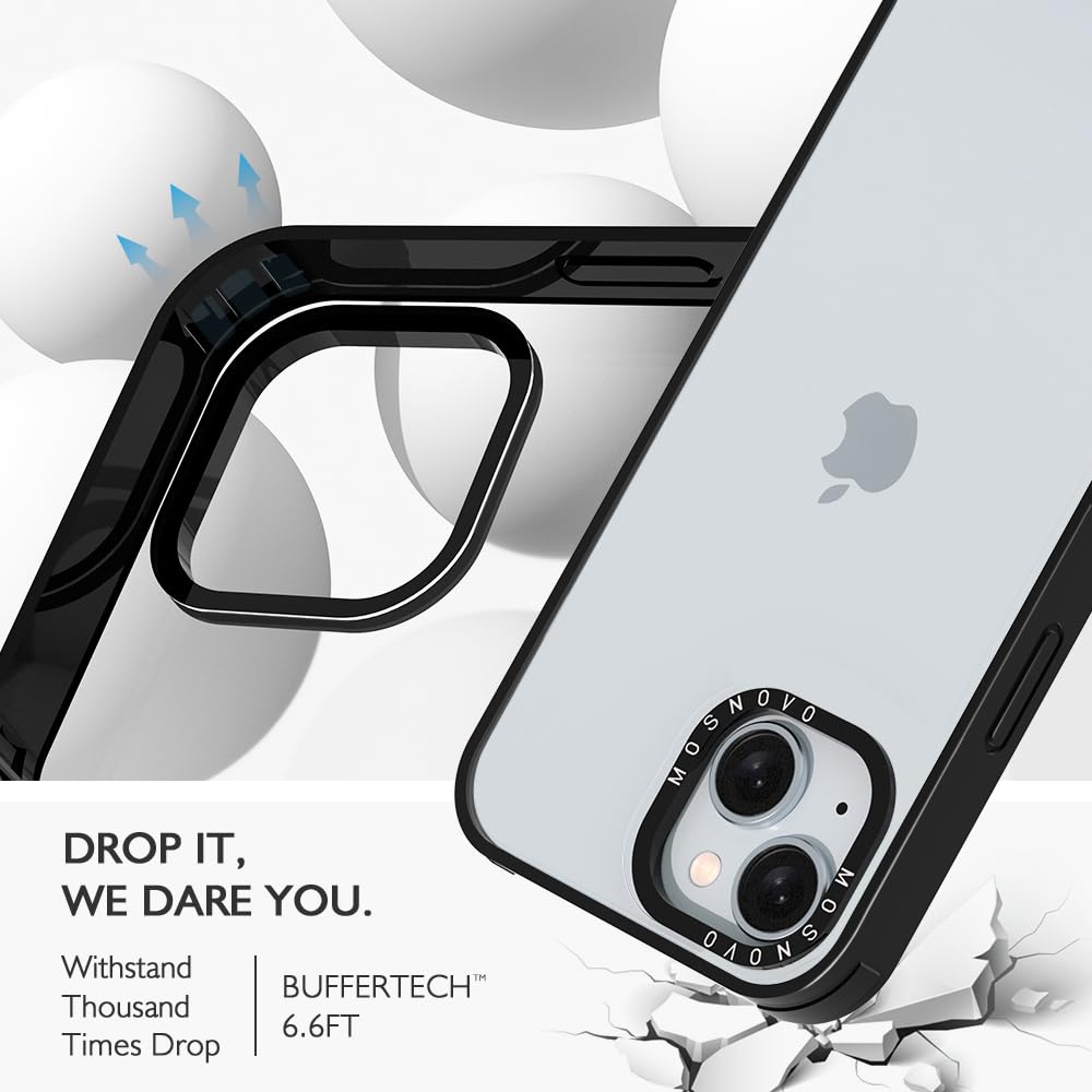 Mosnovo Case For Iphone 15, [Buffertech 6.6Ft Military Grade Drop Protection] [Anti Peel Off Tech] Clear Tpu Bumper Phone Case C