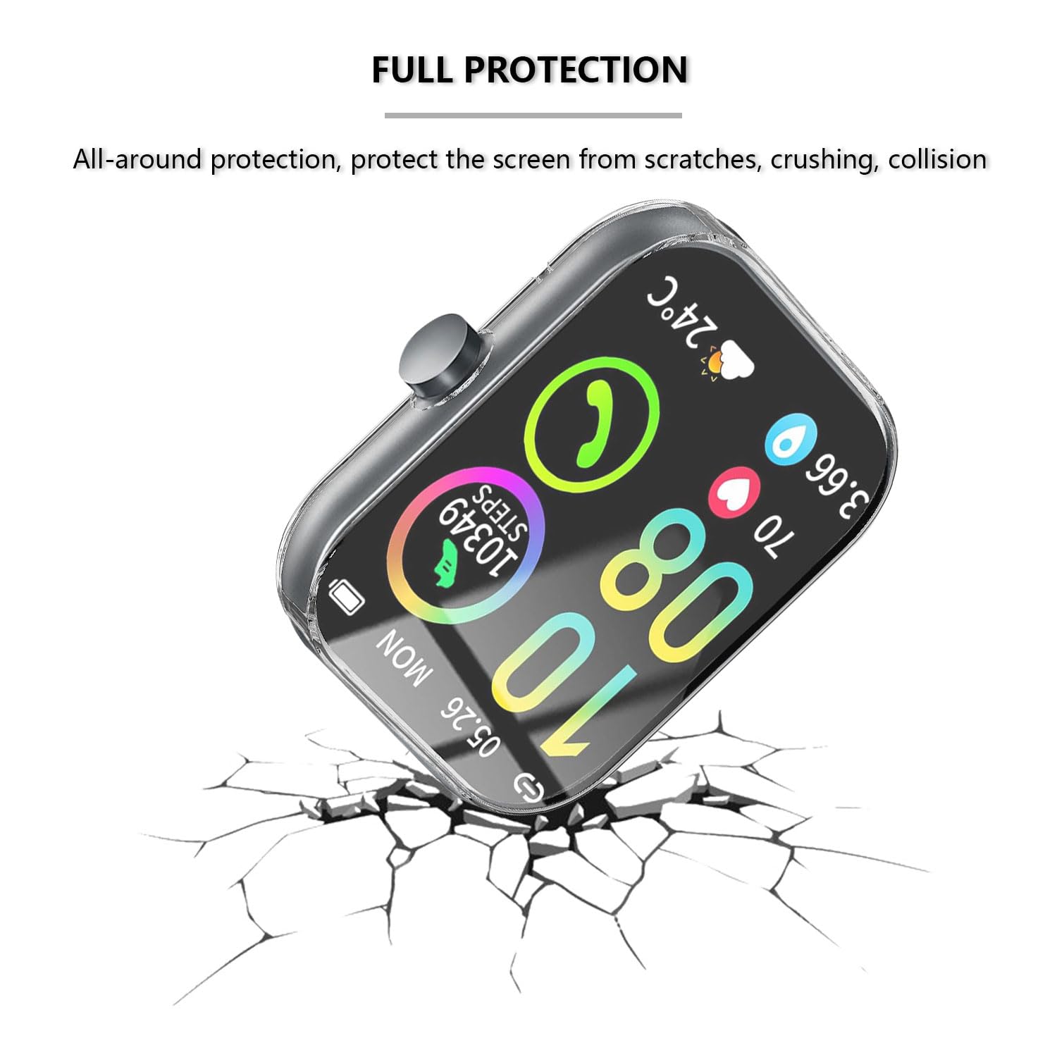 [2-Pack] Screen Protector Compatible With Zakotu Y66, Coucur Y66, Jugeman Y66, Motast Y66 Case, Soft Tpu Plated Case All-Around