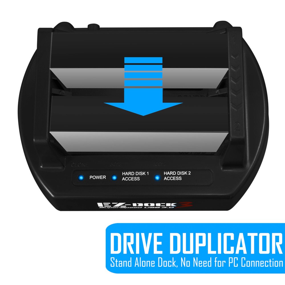 Kingwin Usb 3.0 To Sata/Ssd Dual Bay Hard Drive Docking Station W/Offline Clone Function. Compatible W/ 2.5   /3.5    Inch Sata