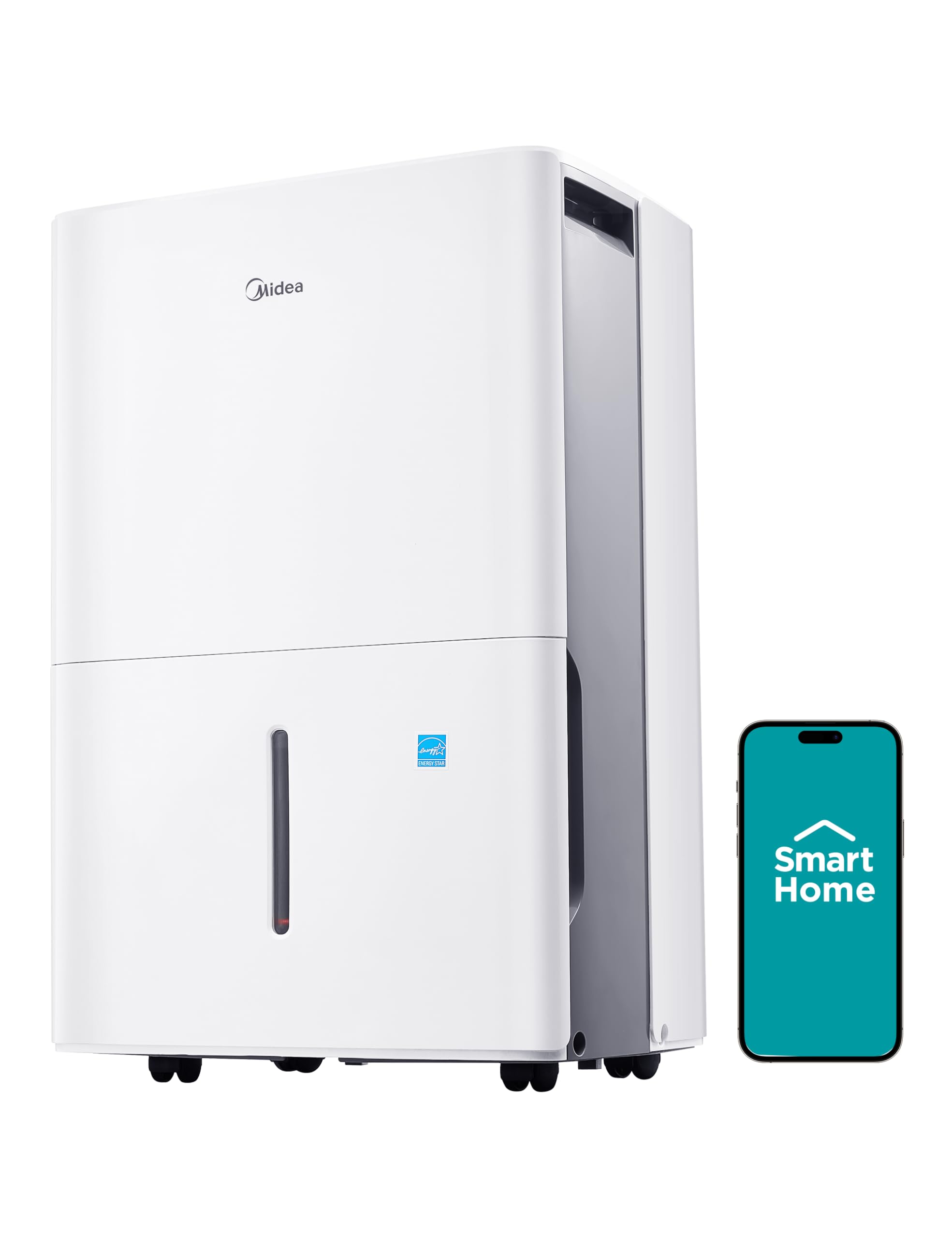 Midea 1,500 Sq. Ft. Energy Star Certified Dehumidifier With Reusable Air Filter 22 Pint   Ideal For Basements, Large & Medium Sized Rooms, And Bathrooms (White)