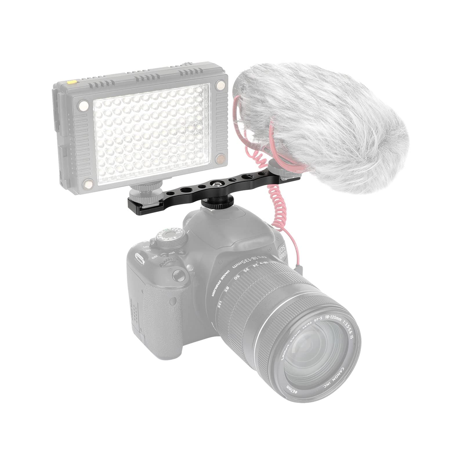 Szrig Double End Shoe Mount Support Rail With 1/4'' & 3/8'' Thread Holes For Photo Studio