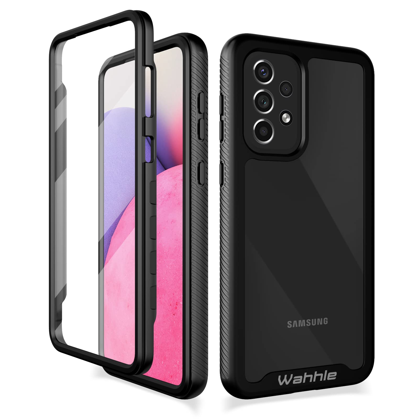 Wahhle Compatible With Samsung Galaxy A33 5G Case, Full Body Protection Phone Cover With Screen Protector Shockproof Tpu Bumper