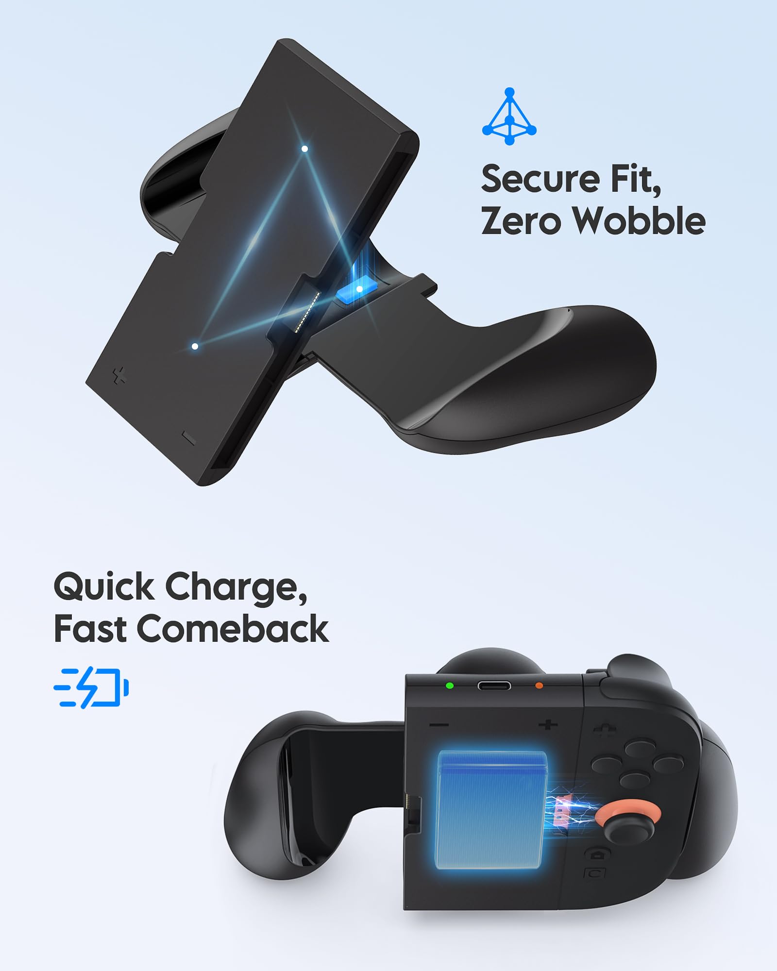 Switch 2 Gen Joycon Charging Grip Compatible With Ns & Oled Joycon Controller, Charging Grip Stand For Switch 2, Portable Ns2 Jo