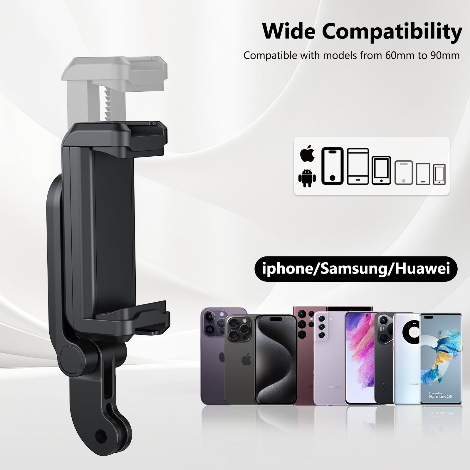 Vrig Phone Holder/Hot Shoe Mount Adapter Kit Compatible With Action Camera Gopro Hero 11 10 9 8 7 6 5, Dji Osmo Action/Action 2,