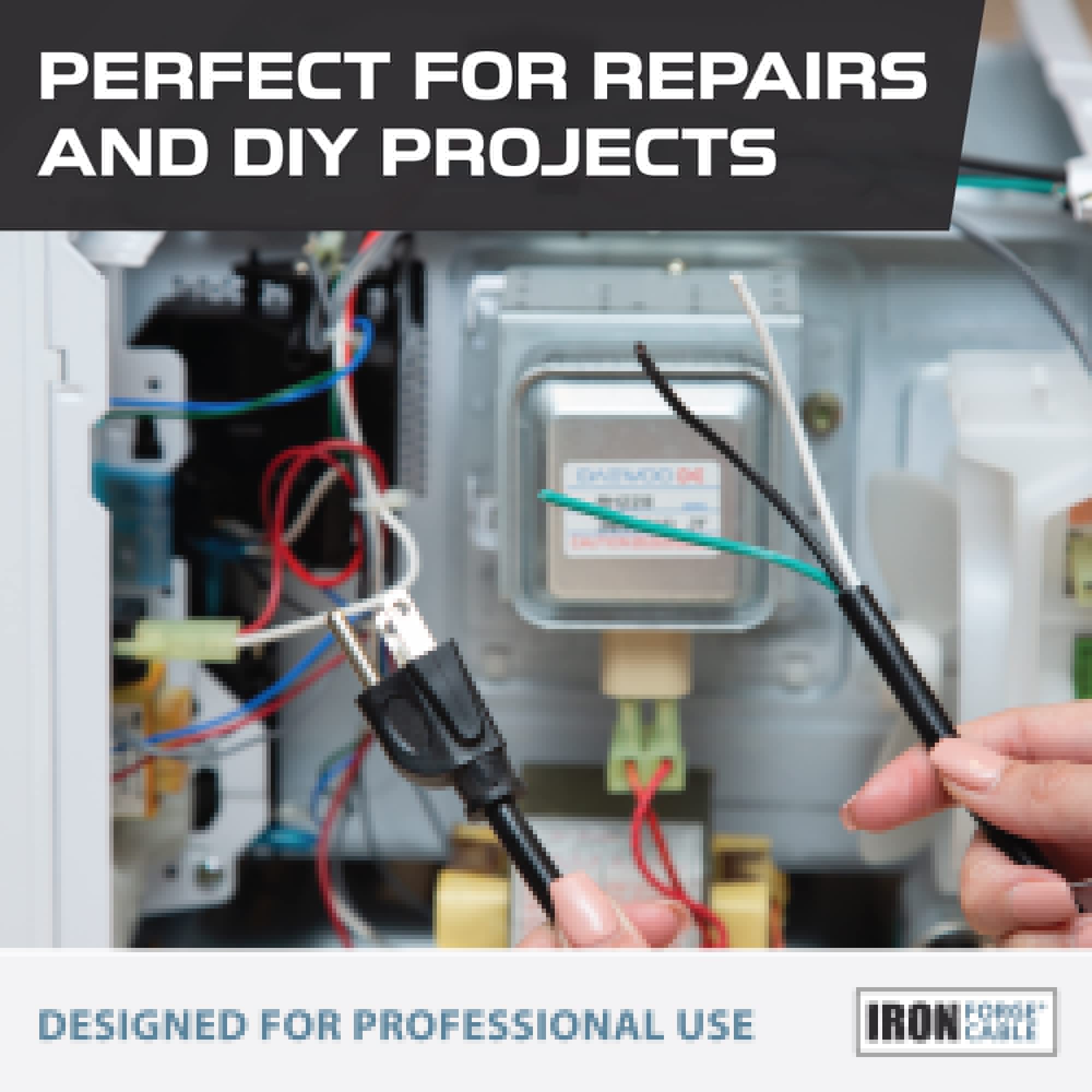 Iron Forge Cable 10 Gauge Power Cord Replacement   6Ft,15 Amp Black Heavy Duty Extension Cord, 10/3 Sjt 3 Prong Electric Cable