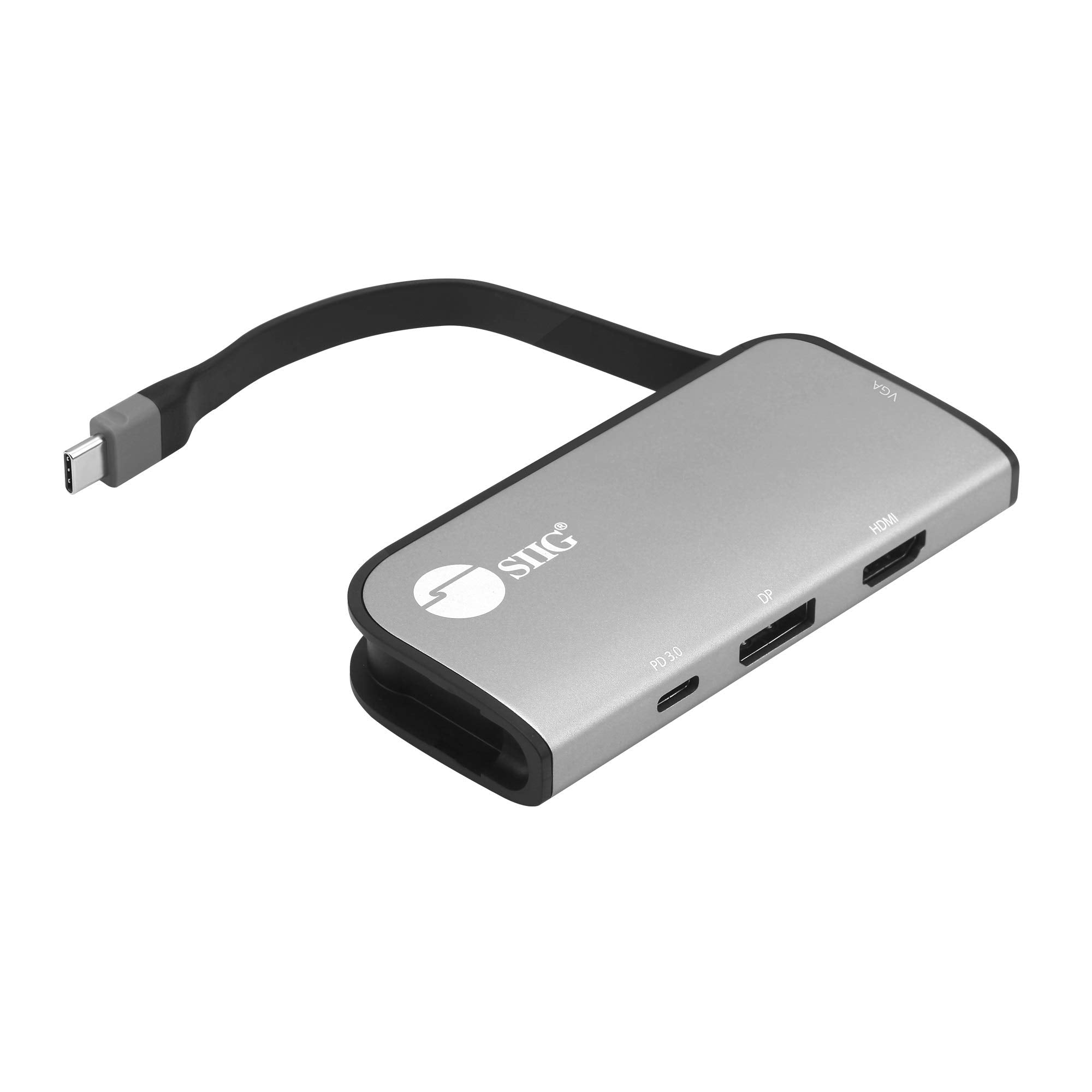 SIIG AC CBTC0G11S1 USBC to MultiVideo MST Hub with PD 3.0 ZIP bag