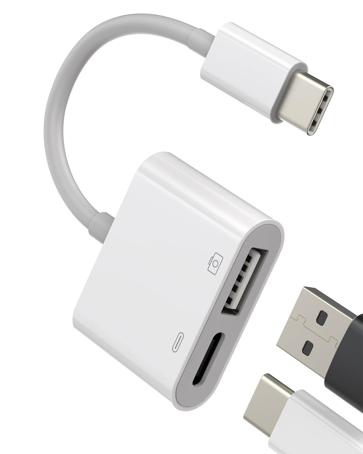 USB-C to USB Adapter(2in1) Type C Cable Accessories Thunderbolt Conver ...