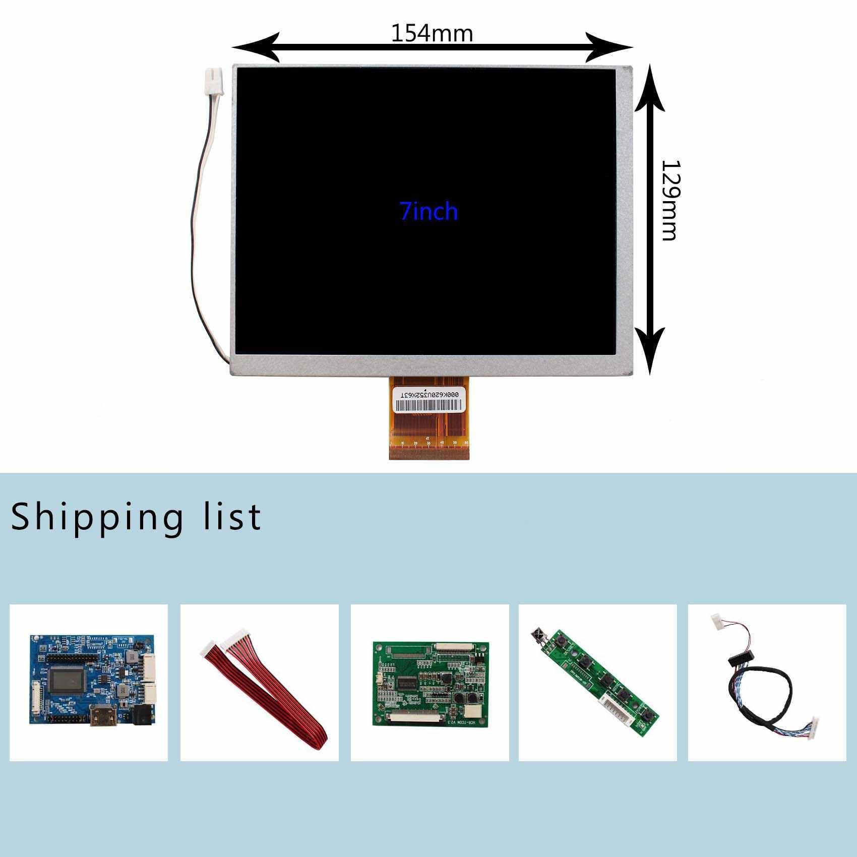 Vsdisplay 7' 7 Inch 800�600 4:3 Claa070Ma0Acw Lcd Screen Tft Monitor And Hd Mi Lcd Controller Board 60 Pin