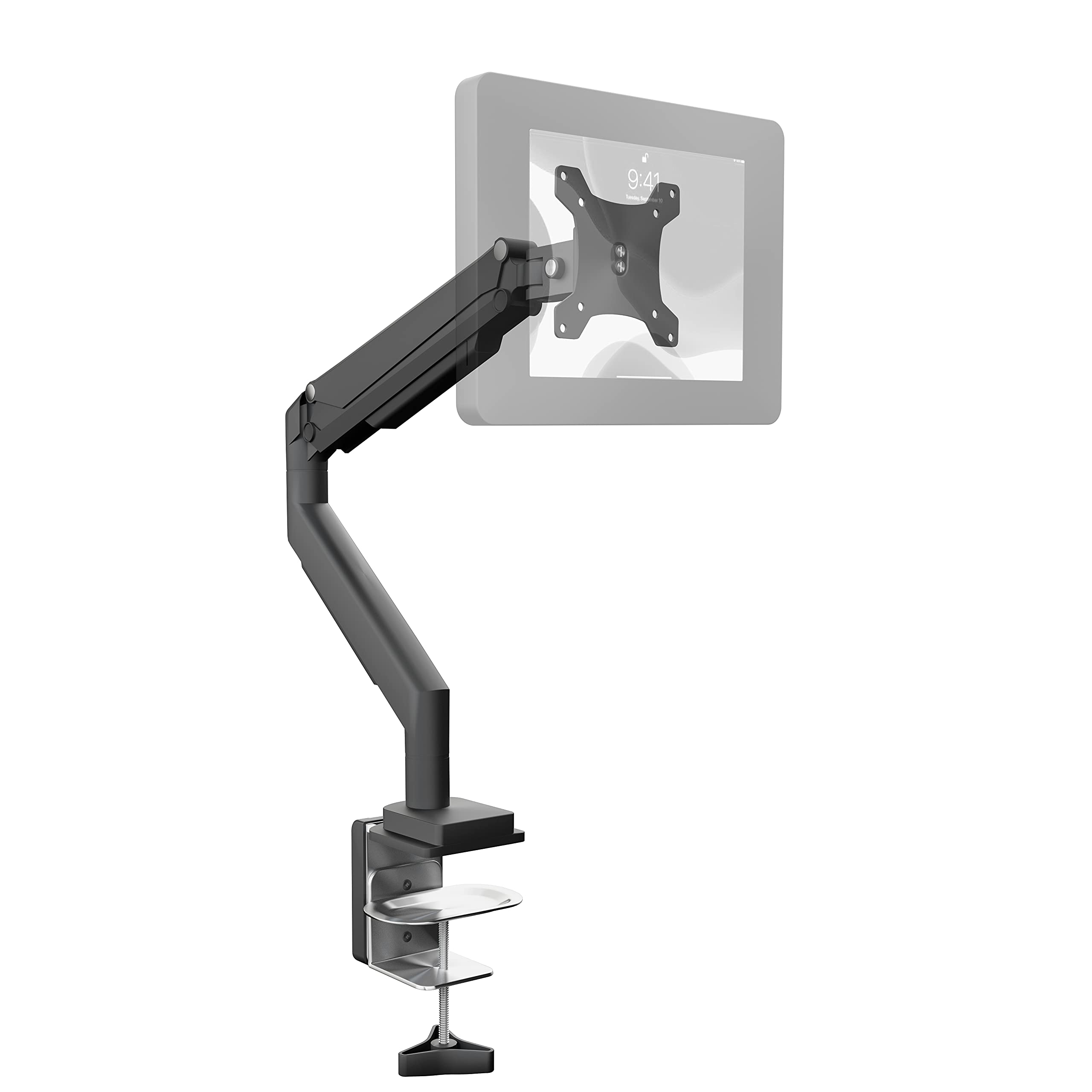 Cta Digital Clamp Tablet Mount   Cta Vesa Compatible Locking Tablet Arm Mount And Usb Hub With Full Cable Management For Most 17