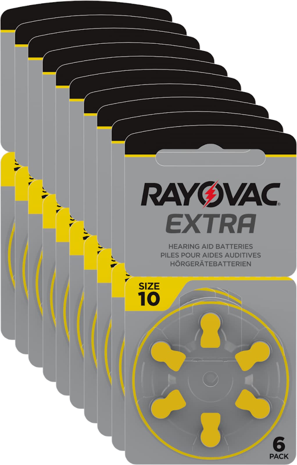 Rayovac Extra Type 10 Hearing Aid Batteries Zinc Air P10 Pr70 Zl4 Pack Of 60
