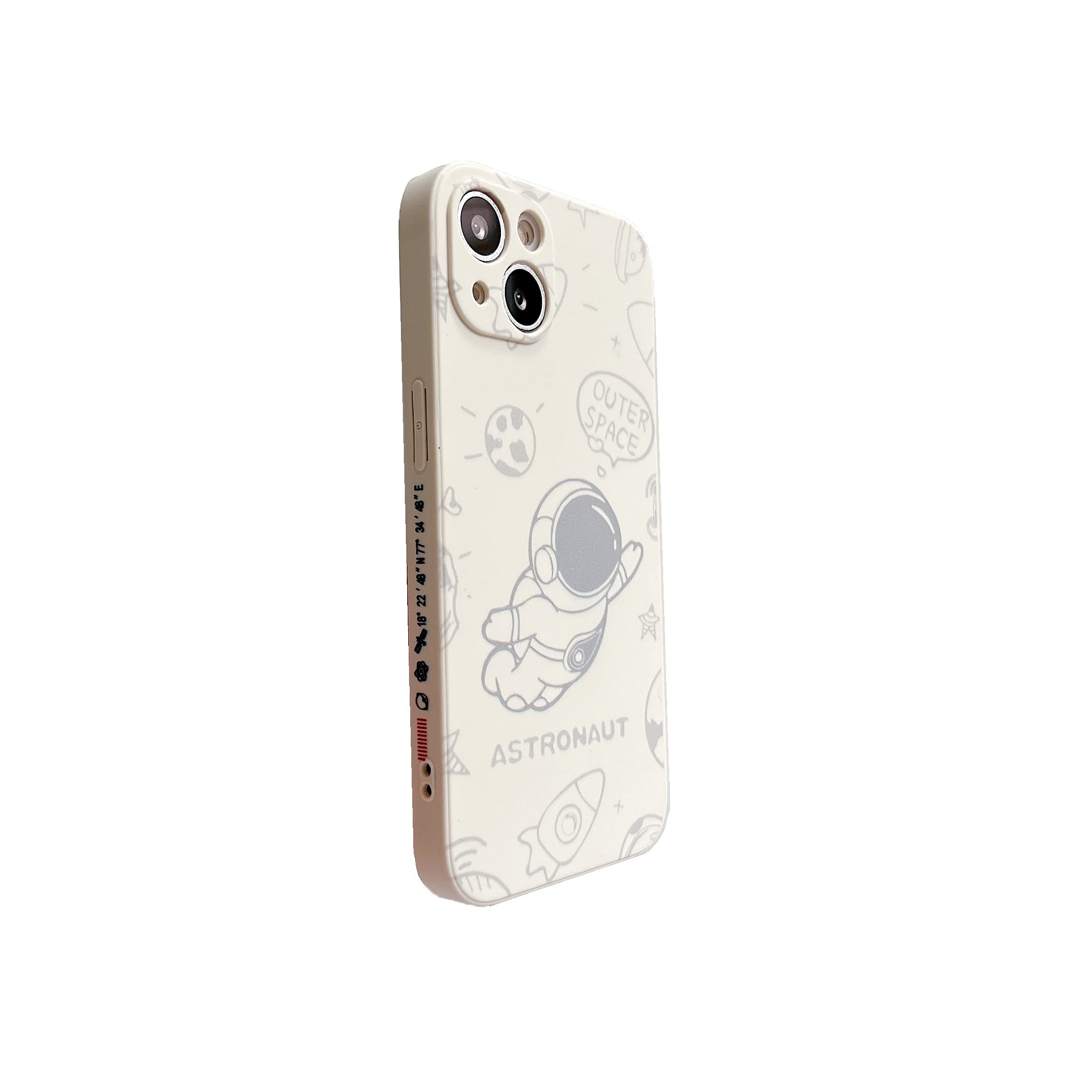 Yonds Queen For Iphone 13 Mini Cute Case, Cool Cartoon Astronaut Rocket Moon Space Design Stylish Soft Tpu Bumper Shockproof Ant