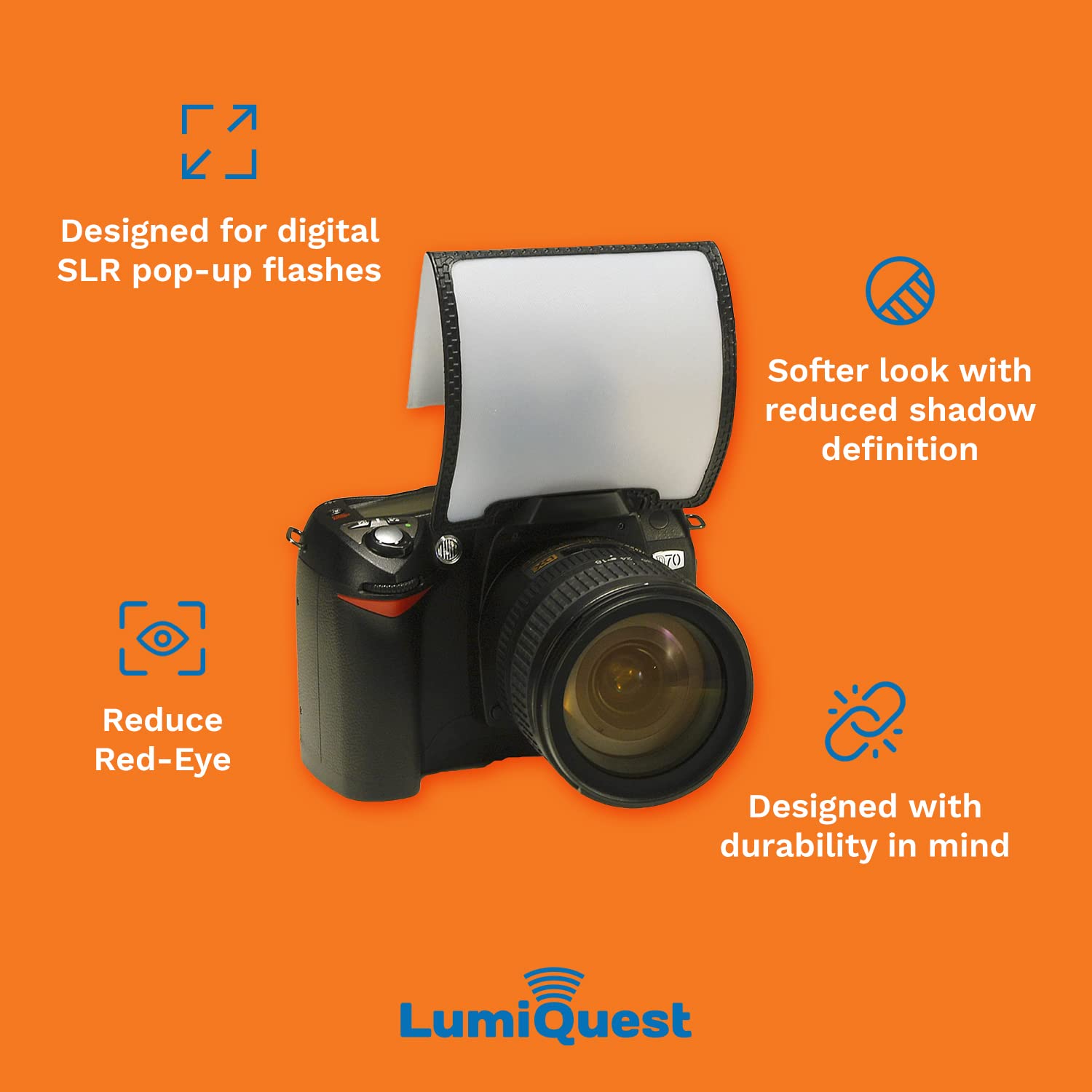 Lumiquest Soft Screen, Flash Diffuser & Light Softener, Universal Classic Design For Digital Slr Cameras, Black