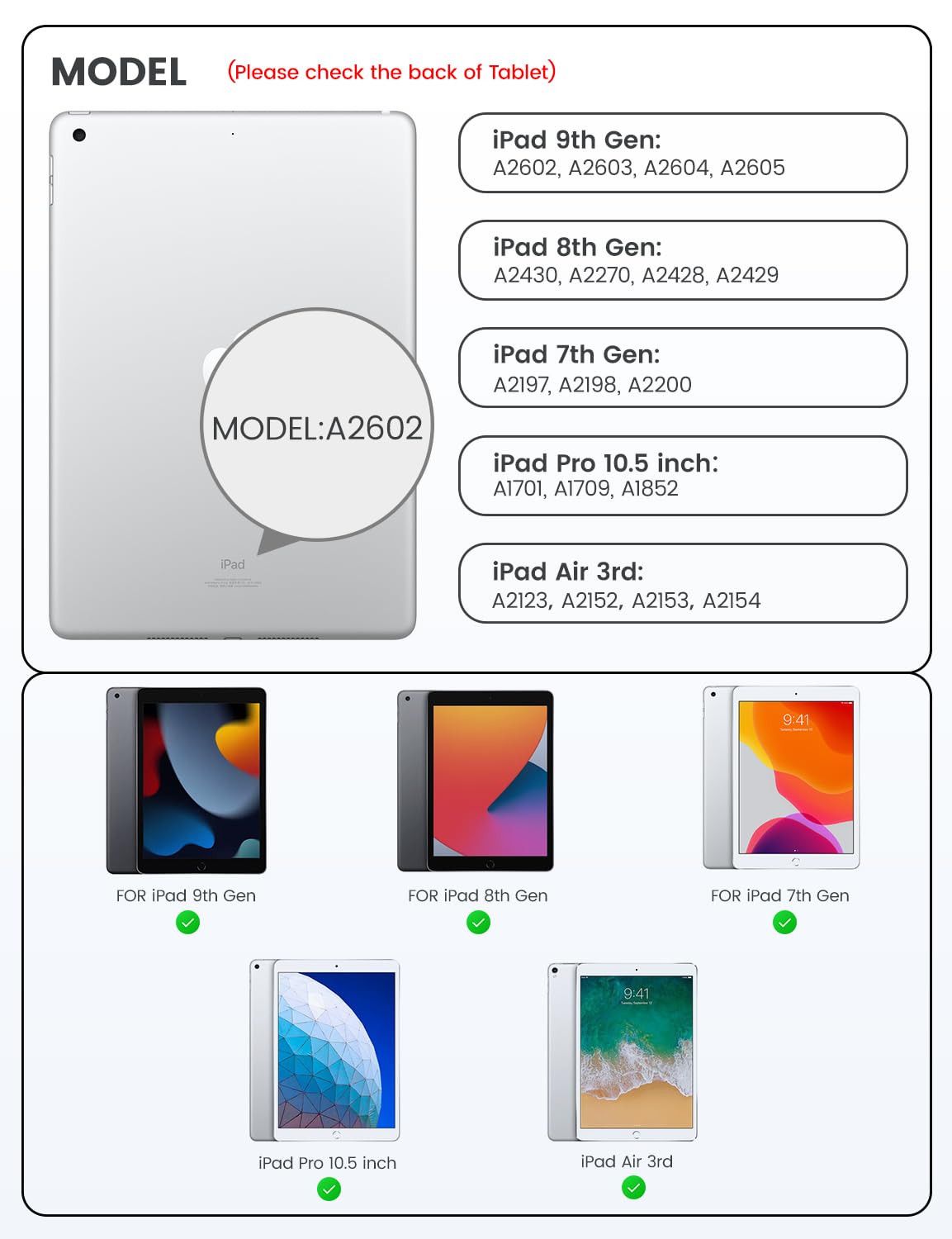 Oyeeice Keyboard Case For Ipad Air 11 M2/ Air 5Th/ 4Th Generation   Detachable Backlit Keyboard, Smart Folio Cover With Pencil H