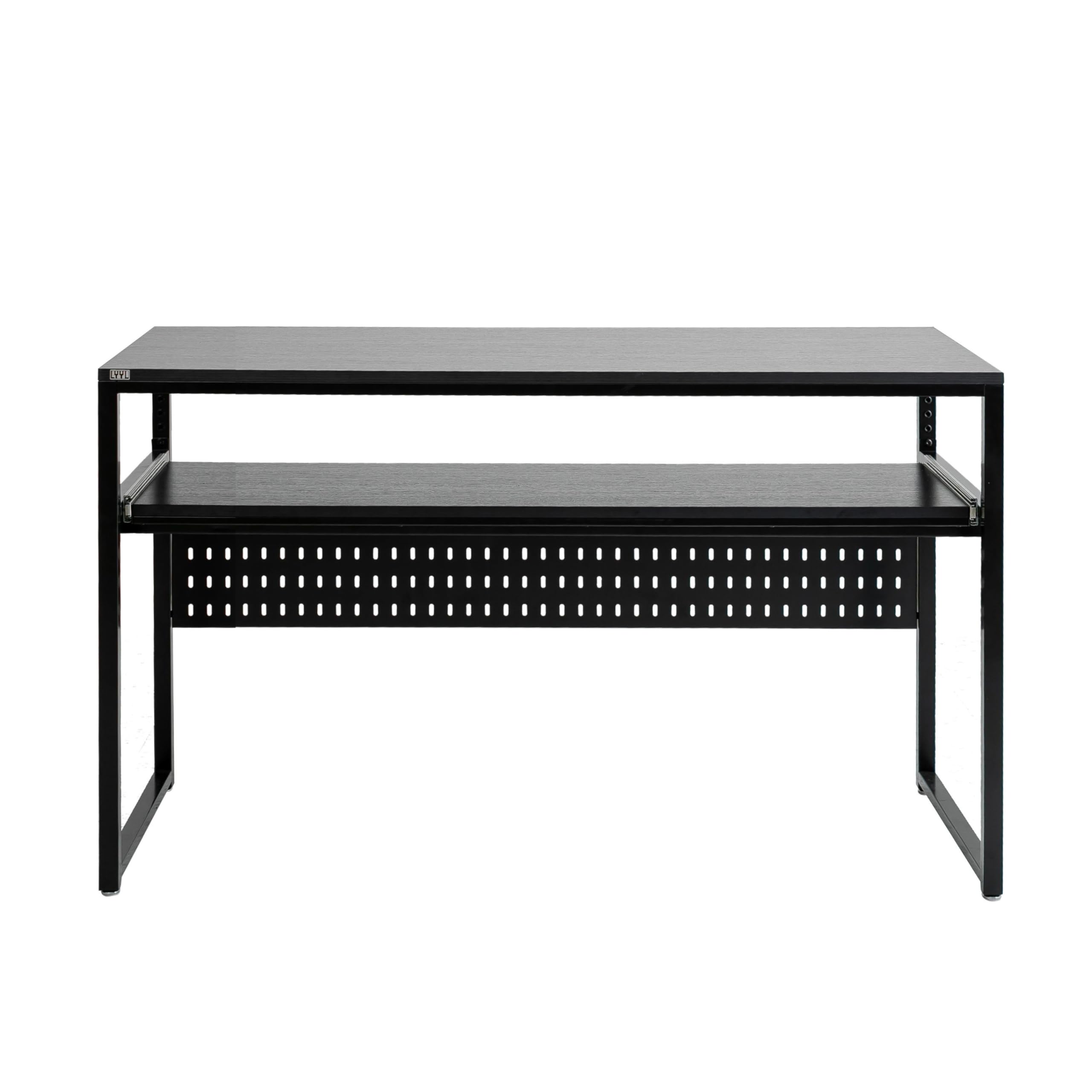Lyyl Music Studio Desk With Keyboard Tray, For Full 88 Keys And 61 Keys (Music Producer Desk) (61 Keys, Black)(Cable Tray & Spea