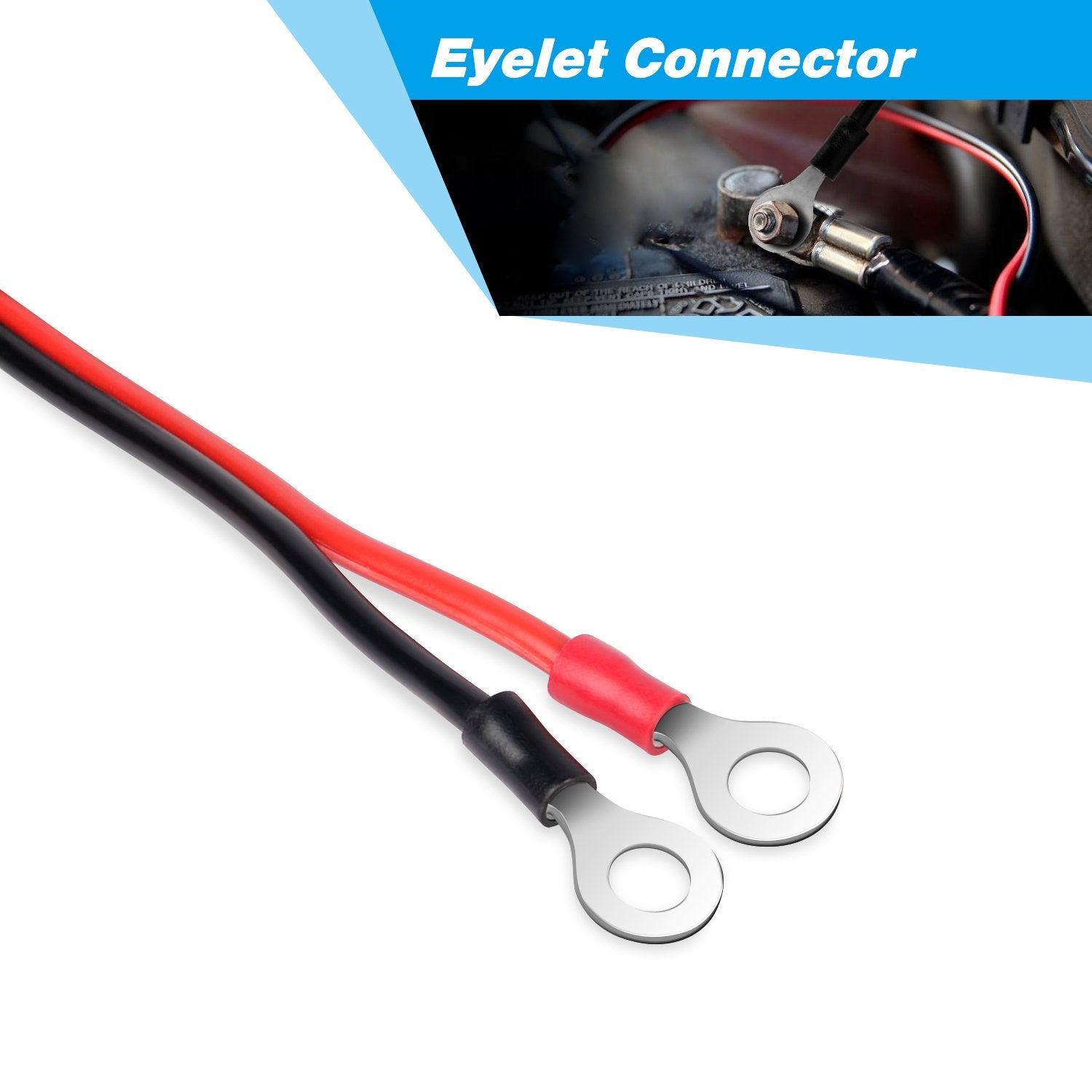 Nilight   Ga Acc 01 2 Pcs 30A Alligator Clips Booster Jumper Cable For Car Battery Charging Charger, 6 Mm Copper Terminal