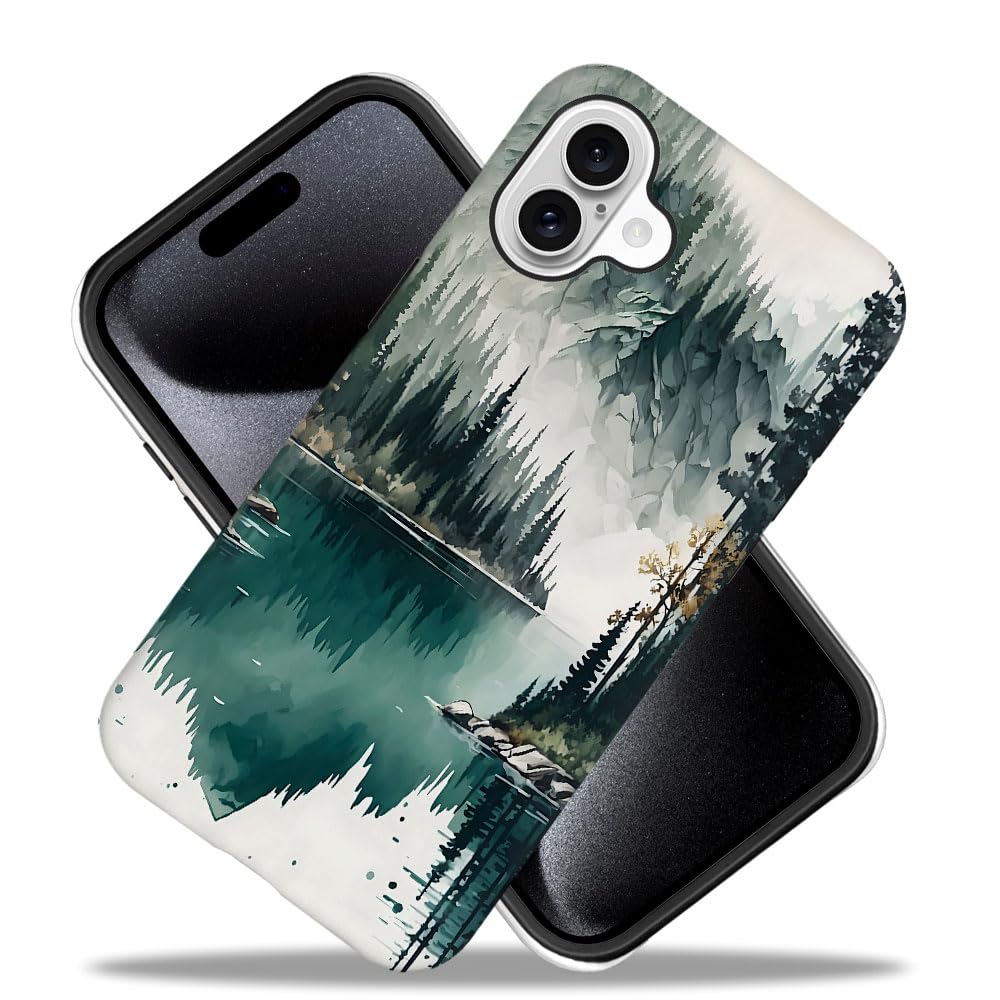 Seized Case Compatible With For Iphone 16,Mountain Forest Landscape Phone Case For Girl Women Boy Men,Durable Protection Phone C