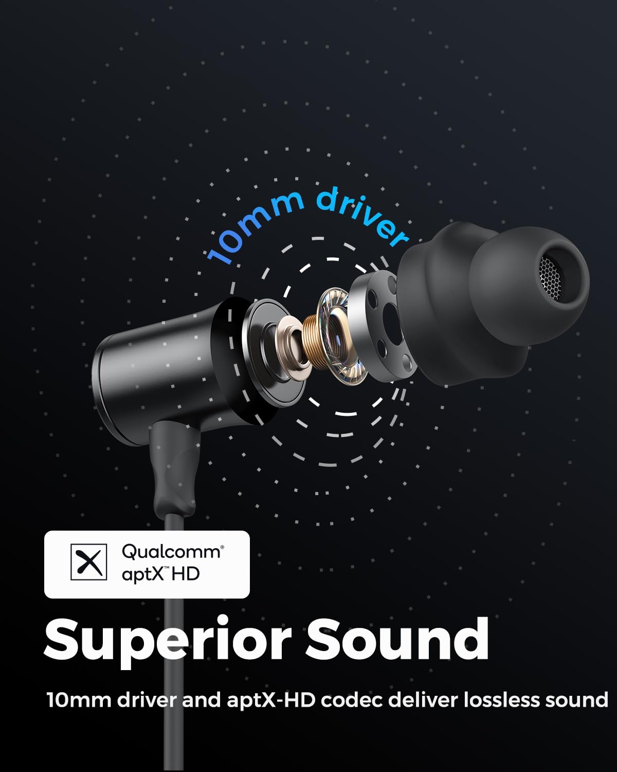 Soundpeats Q30 Hd Bluetooth Headphones In Ear Stereo Wireless 5.0 Magnetic Earphones Ipx6 Sweatproof Earbuds With Mic For Sports