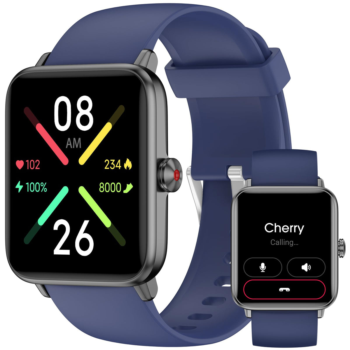 Smart Watch (Answer/Make Call) For Women Men, Fitness Tracker With Heart Rate, Blood Oxygen, Sleep Tracker, Ip68 Waterproof Fitn