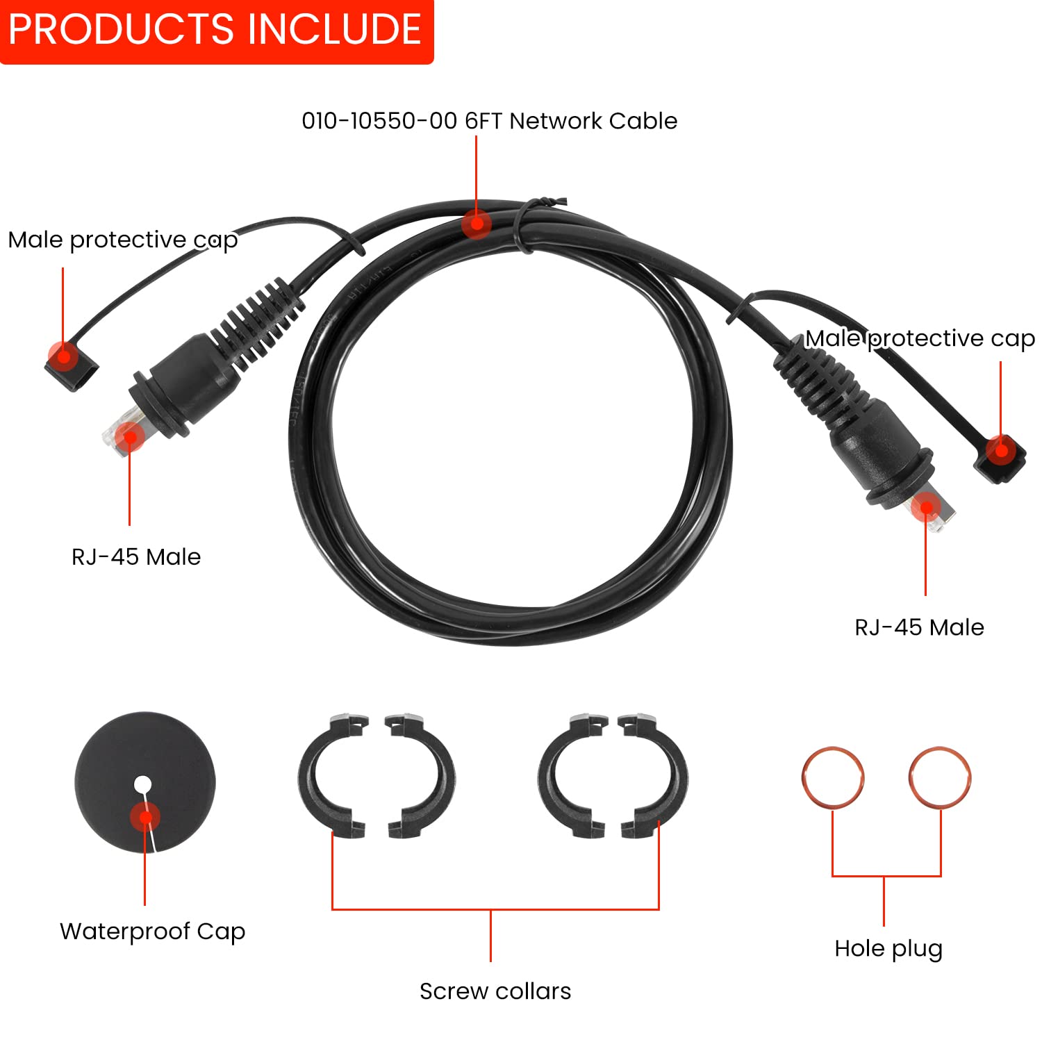 Rj45 010 10550 00 Marine Network Cable 6Ft Fit For Garmin Navigation Screen Models