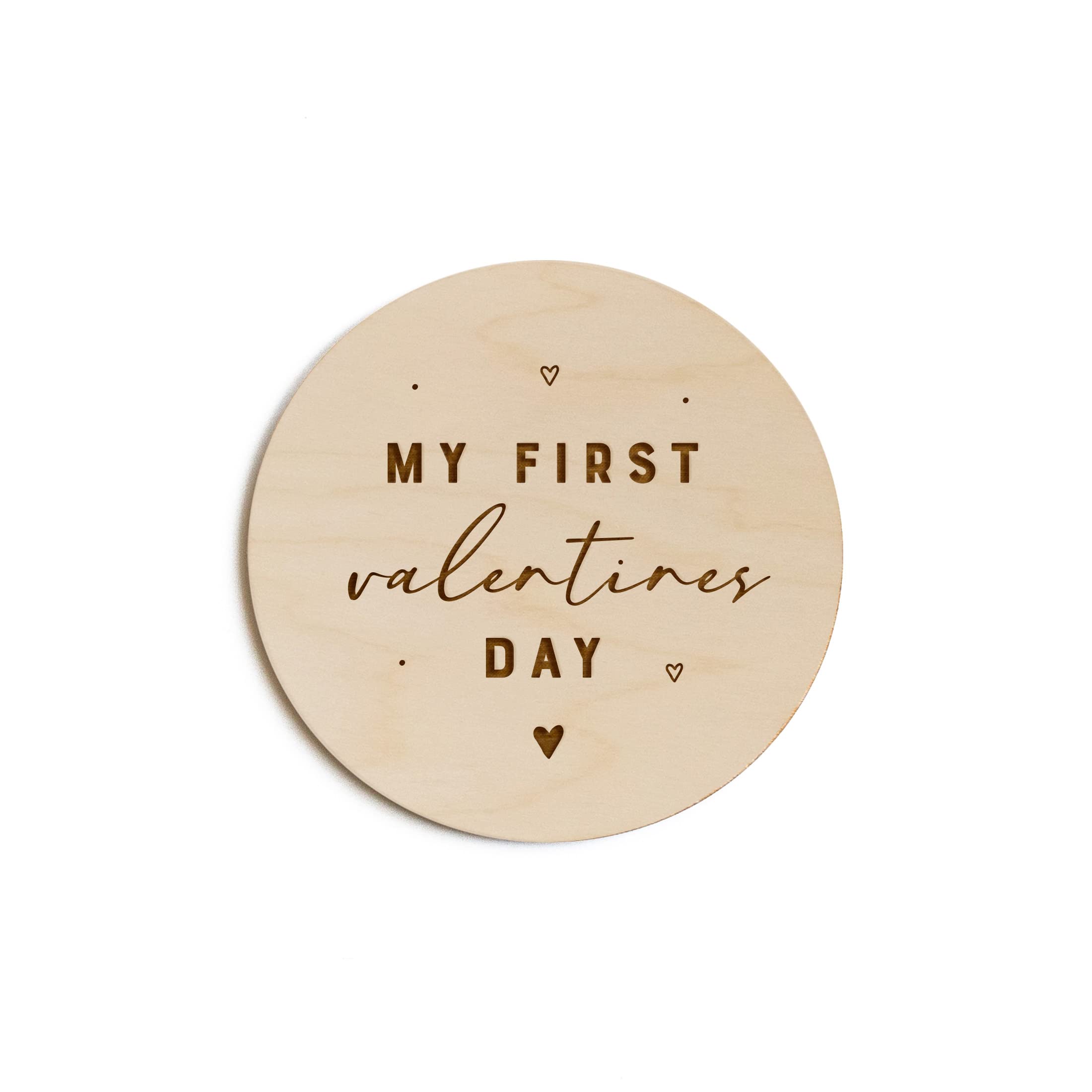 The Cotton & Canvas Co. My First Valentines Day Wooden Milestone Card, Babys First Year, Babys First Holiday, Baby Shower, New
