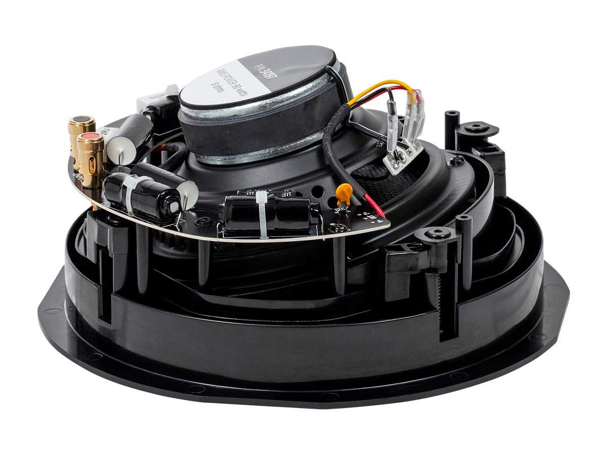 Monoprice 2 Way Carbon Fiber In Ceiling Speakers   6.5 Inch With 15 Degree Angled Drivers (Pair)   Alpha Series