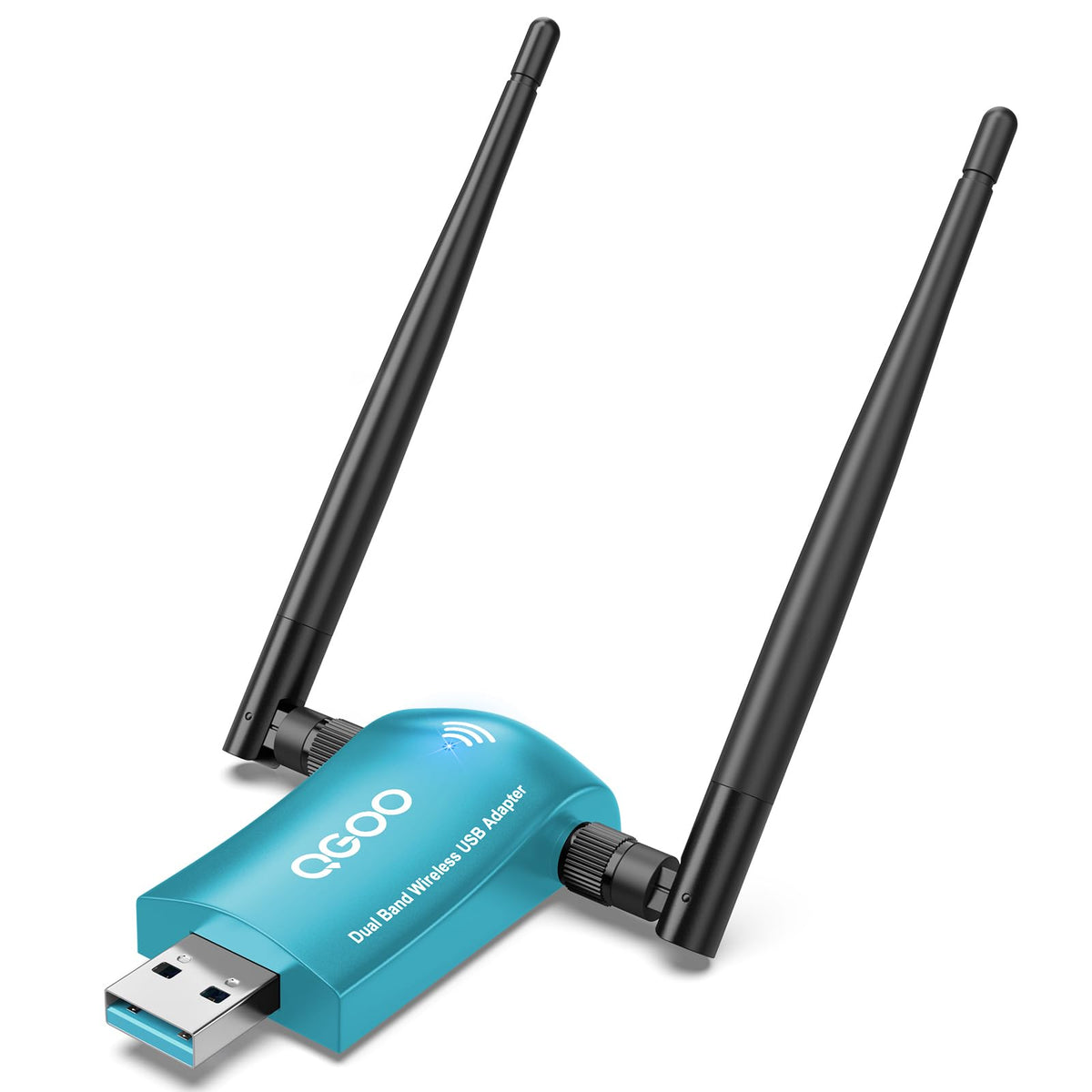 Wireless Wifi Adapter For Pc - Qgoo Ac1300Mbps Usb 3.0 Dual Band 2.4G/400Mbps 5G/867Mbps Network Dongle With 5Dbi High Gain Dual