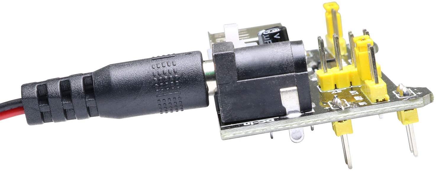 Sqxbk 1 Pack Mb102 Breadboard Power Supply Module And 9V Battery Clip With 2.1Mm X 5.5Mm Male Dc Plug Assortment Kit For Arduino