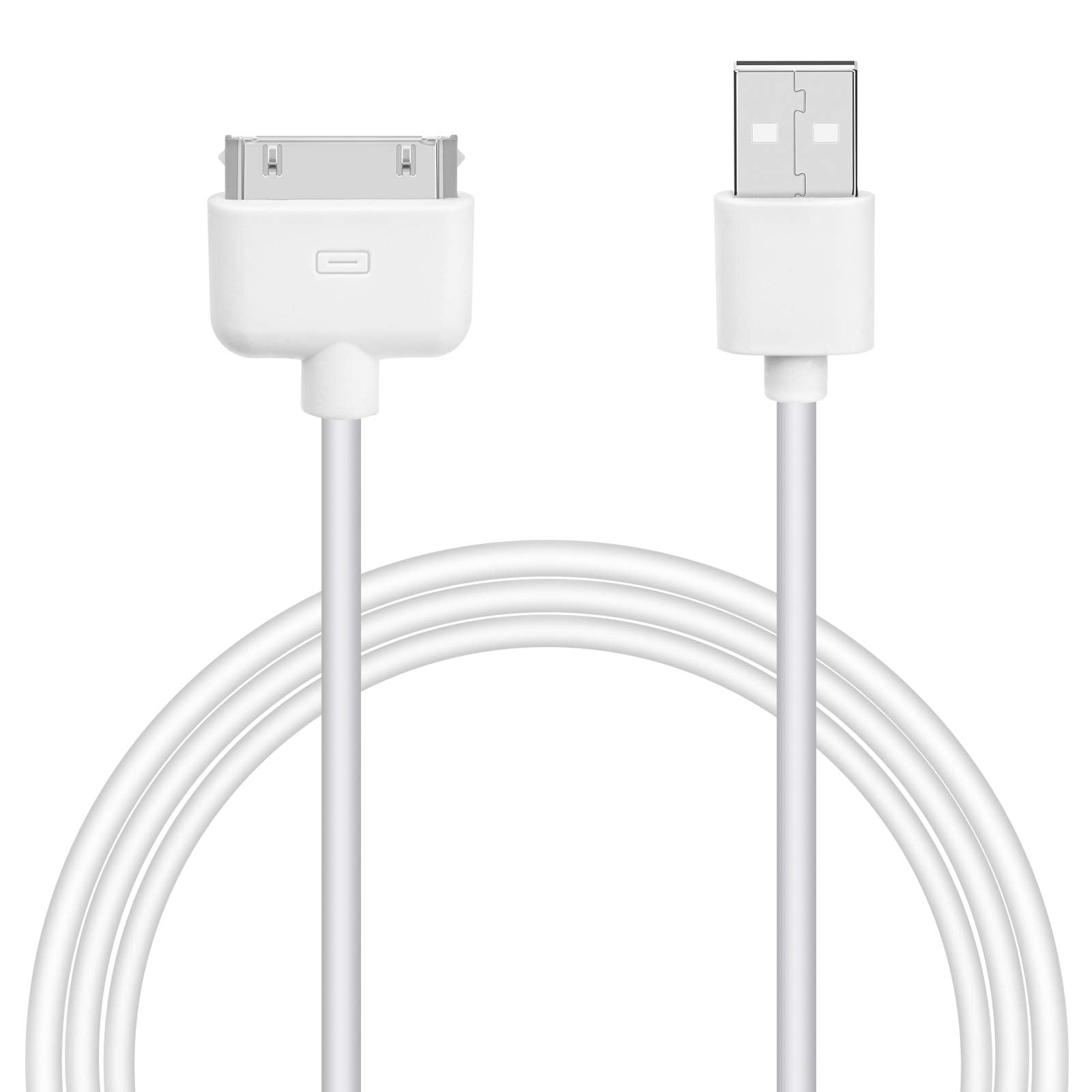 Dcnetwork Iphone 4S Cable Usb Sync And Charging Cable For Iphone 4 4S 3G 3Gs Ipad 1 2 3 Ipod Touch Nano 30 Pin Charger Cord Dock Adapter Data 3.3 Feet (White)