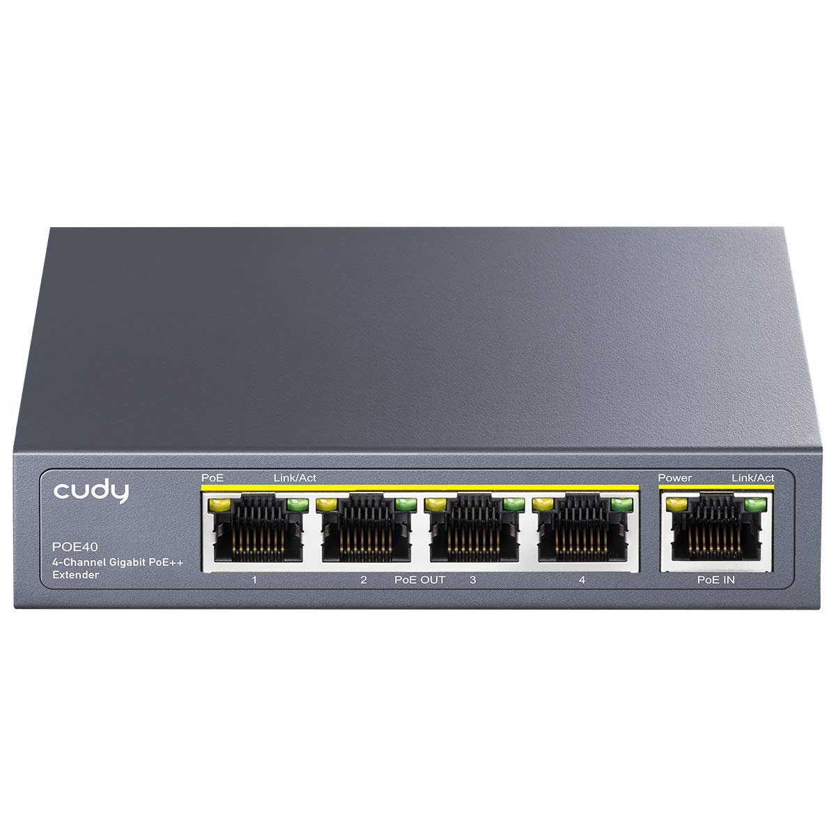Cudy 4 Port Gigabit Poe Extender, 10/100/1000Mbps, 4 Channel Poe Repeater, Poe Amplifier, Poe Booster, Wall Mount, Comply With I