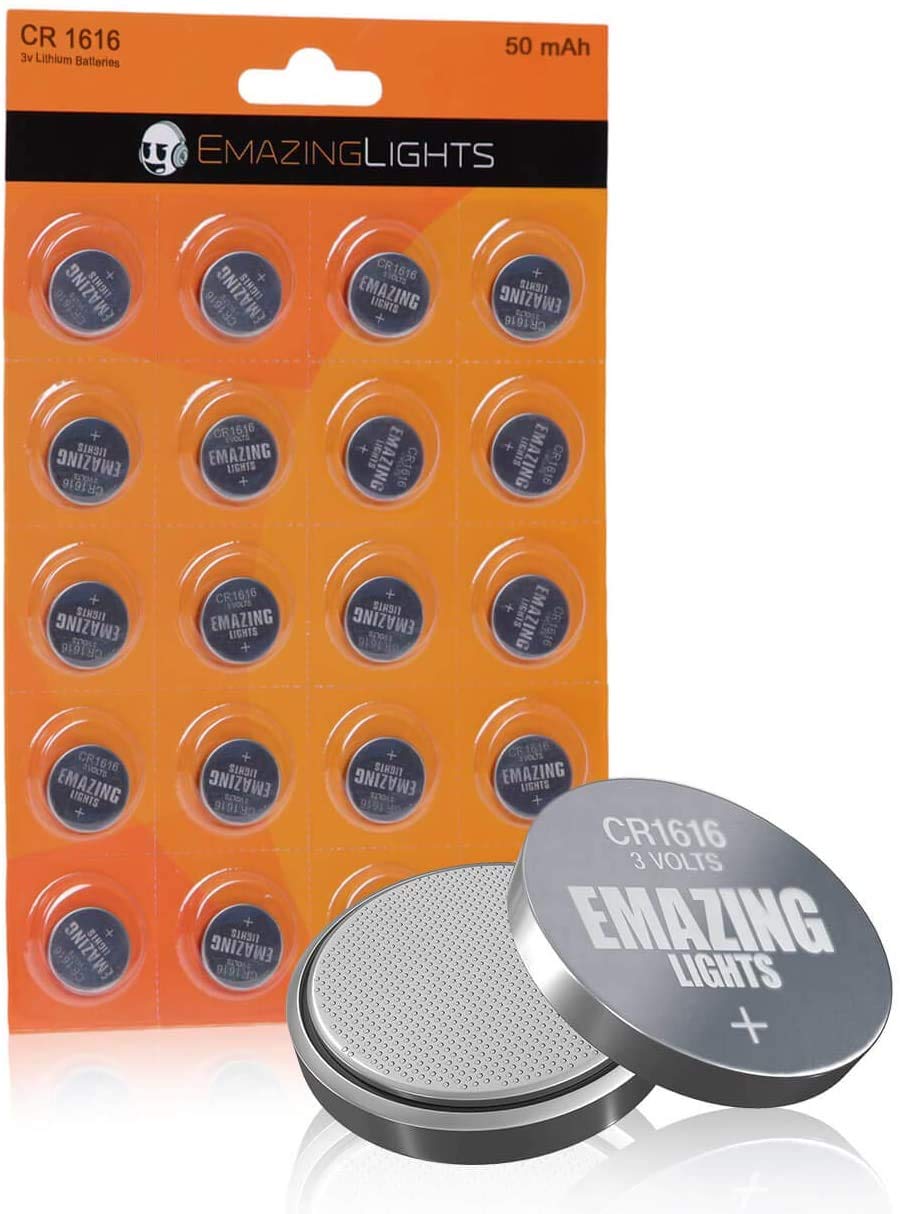 Emazinglights Cr1616 Batteries 3 Volt Coin Cell Lithium 3V Button Battery (20 Pack)