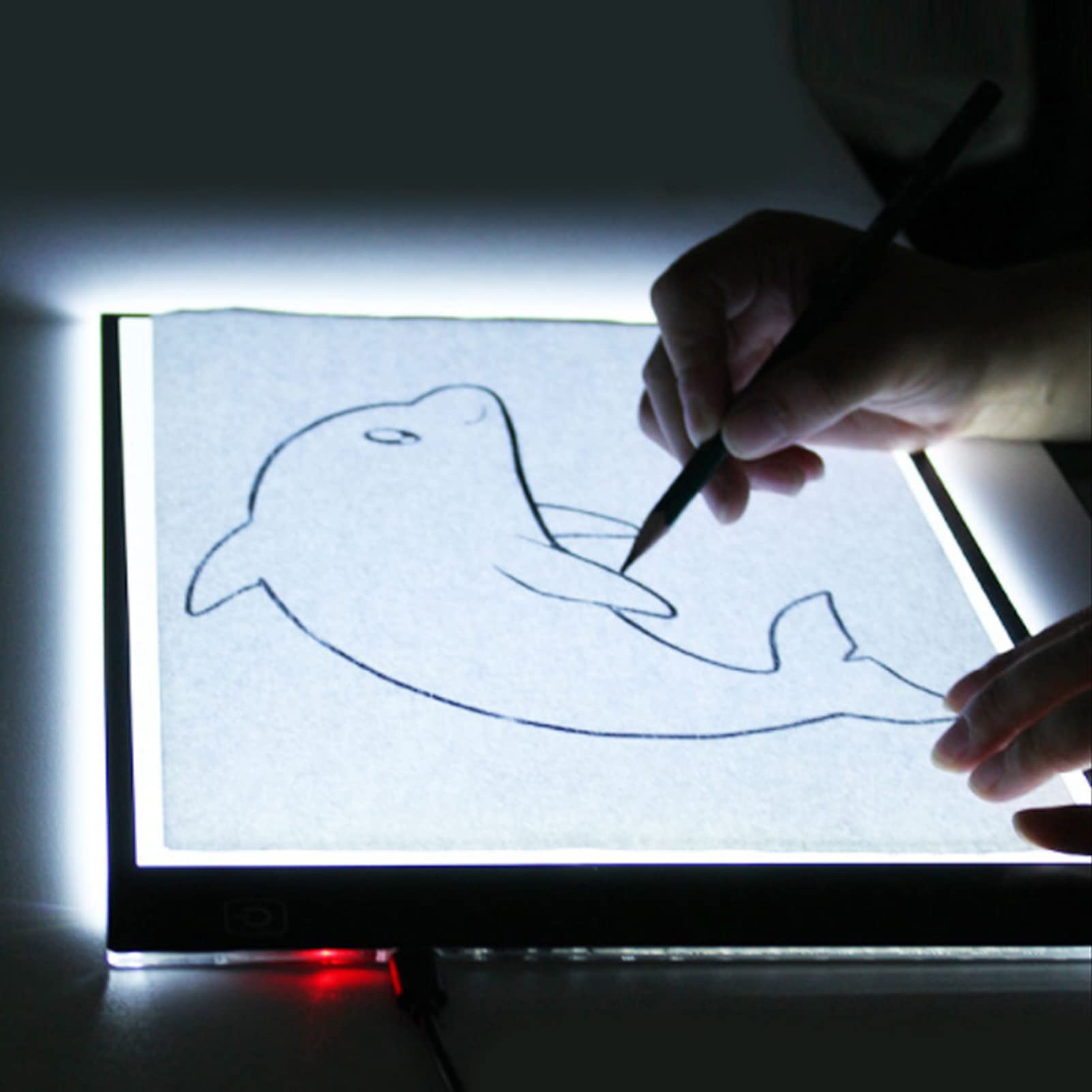 A5 Tracing Light Table, Ultra Thin Pad Drawing Led Copy Board Display Brightness Adjustable Diamond Painting With Usb Cable Sten