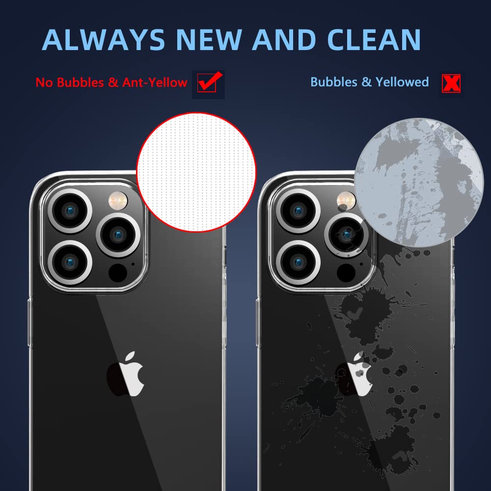 X-level iPhone 14 Pro Max Case Clear Slim Fit TPU Anti-Slip Scratch Resistant