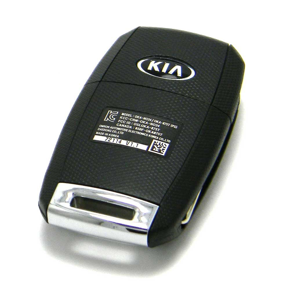 Oem 2014 2019 Kia Soul Flip Key Keyless Entry Remote Fob (Fcc Id: Osloka 875T)