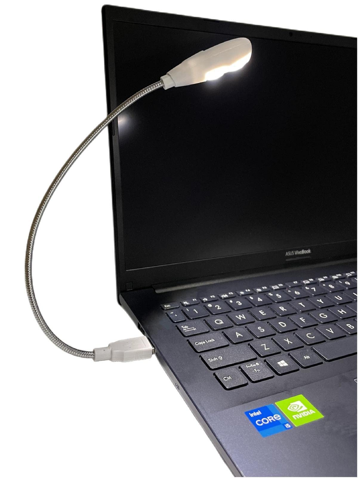 Kyfreshpower Led Usb Reading Lamp Light With 2 Brightness Dimmable Setting, Flexible Gooseneck Usb Light For Notebook Laptop Key