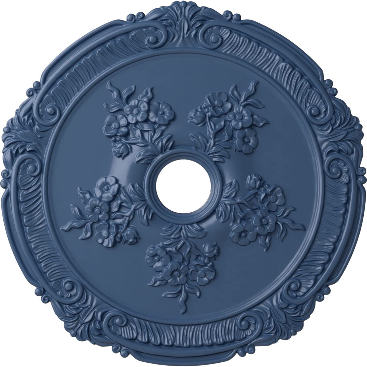 Ekena Millwork Cm26Atamf Attica With Rose Ceiling Medallion, 26''Od X 3 3/4''Id X 1 1/2''P, Hand Painted Americana