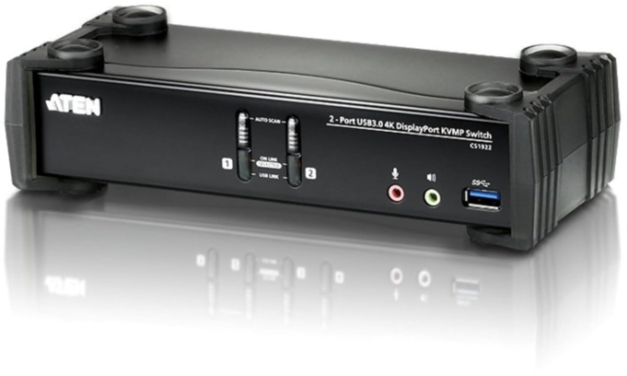 ATEN CS1922 2-Port USB 3.0 4K DisplayPort KVMP Switch (Cables Included) MST DP++ HDMI DVI via DP to HDMI/DVI, DP++ Adapter