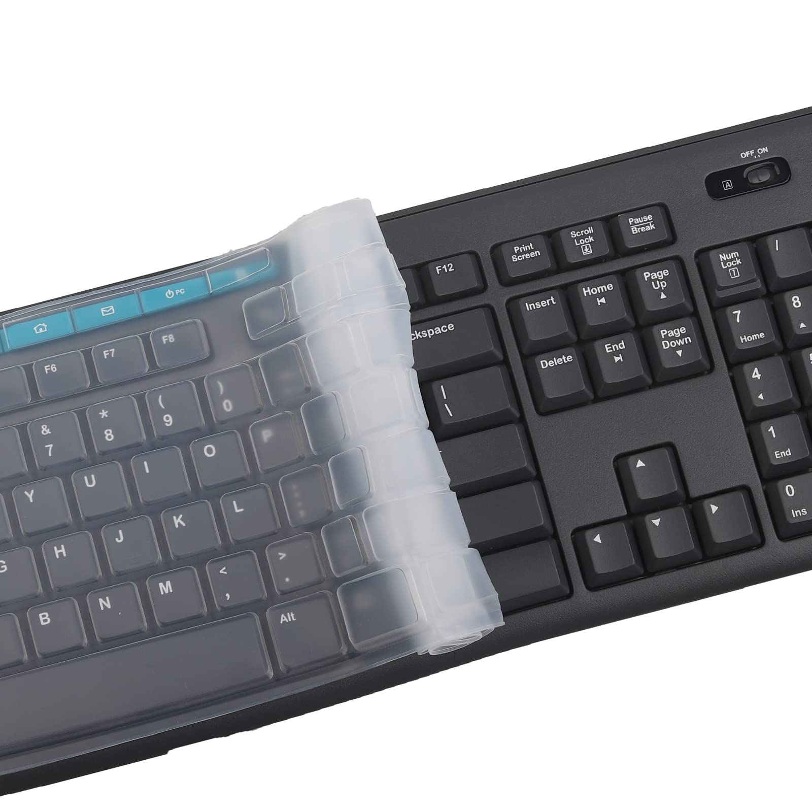 Mubuy Keyboard Cover Skin Protector Fit Logitech Mk295 Mk275 Mk270 Wireless Keyboard, Logitech K200 K260 K270 Mk200 Mk260 Keyboa