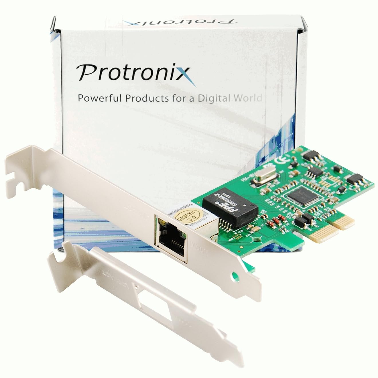 Protronix Gigabit Ethernet Lan Low Profile Pci Express (Pcie) Network Controller Card 10/100/1000