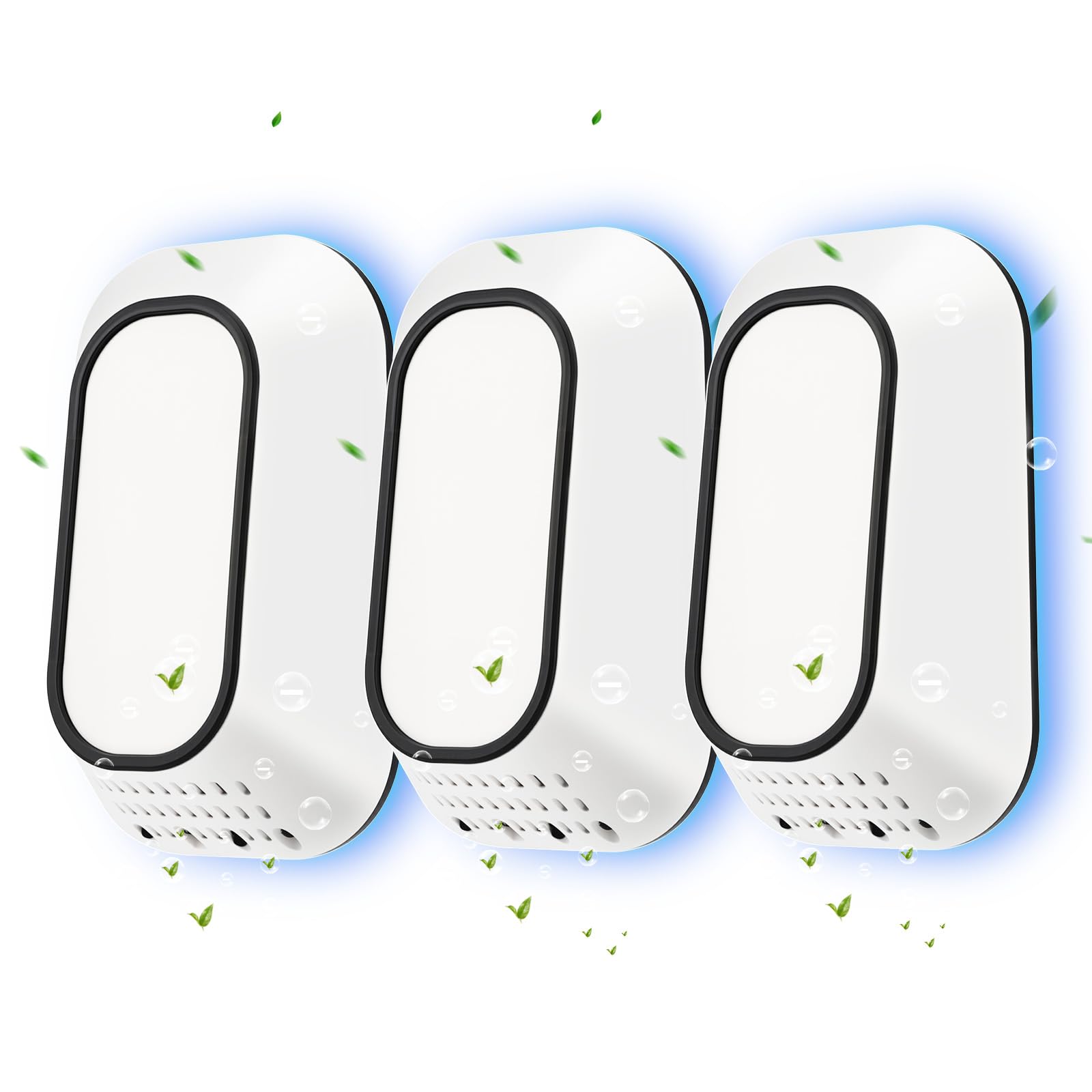 PVACG Plug In Air Purifier With 4 Negative Ion Output Heads,Small Air Freshener With Backlight,Quiet and Energy-Saving, Ideal Ai