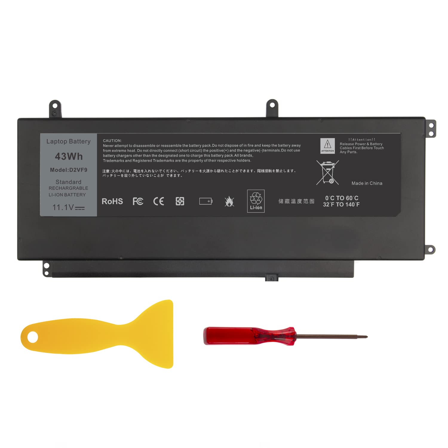 Tree.Nb D2Vf9 Battery Replacement For Dell Inspiron 15 7547 7548 0Pxr51 Pxr51 11.1V 45Wh