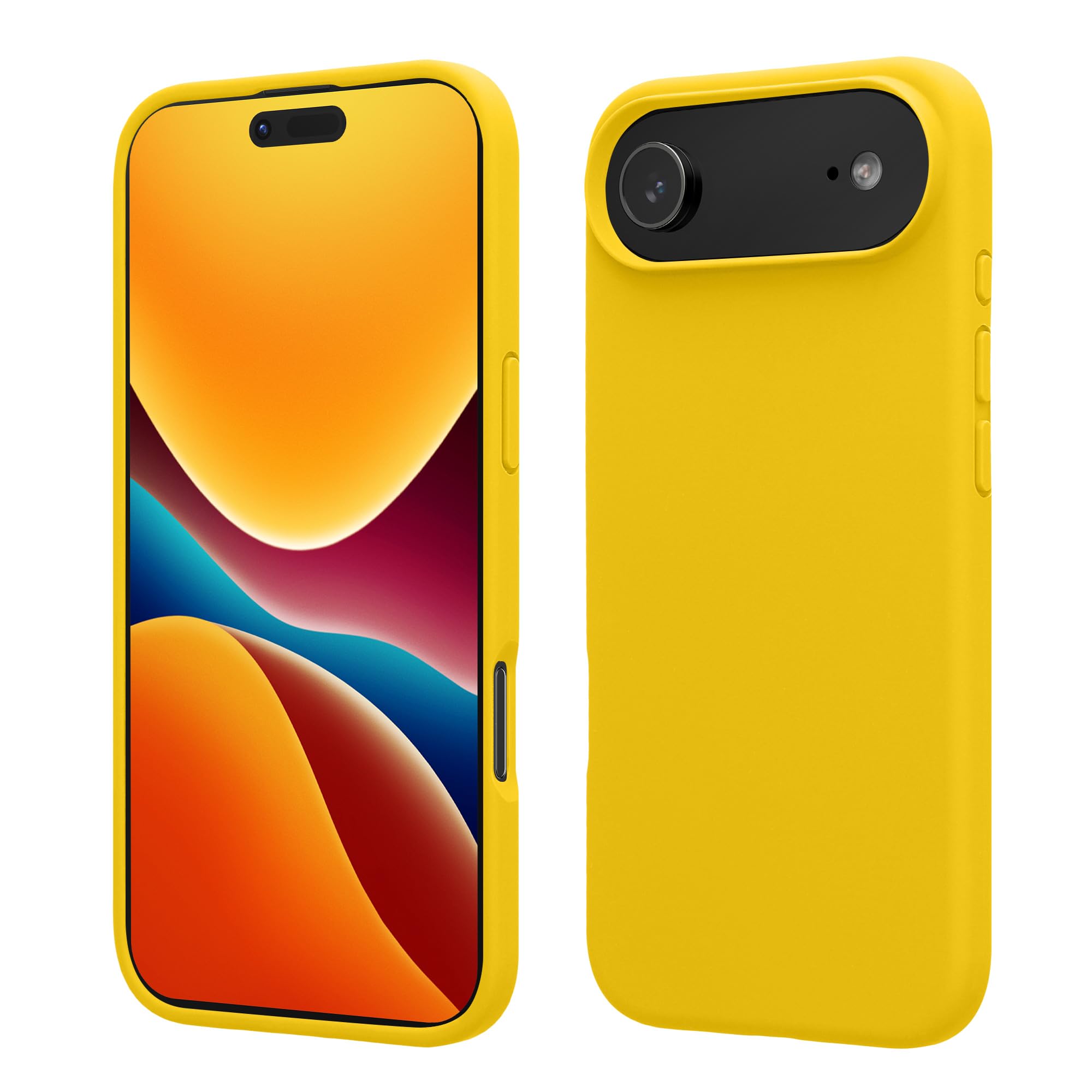 kwmobile Case Compatible with Apple iPhone Air Case - TPU Silicone Phone Cover with Soft Finish - Radiant Yellow