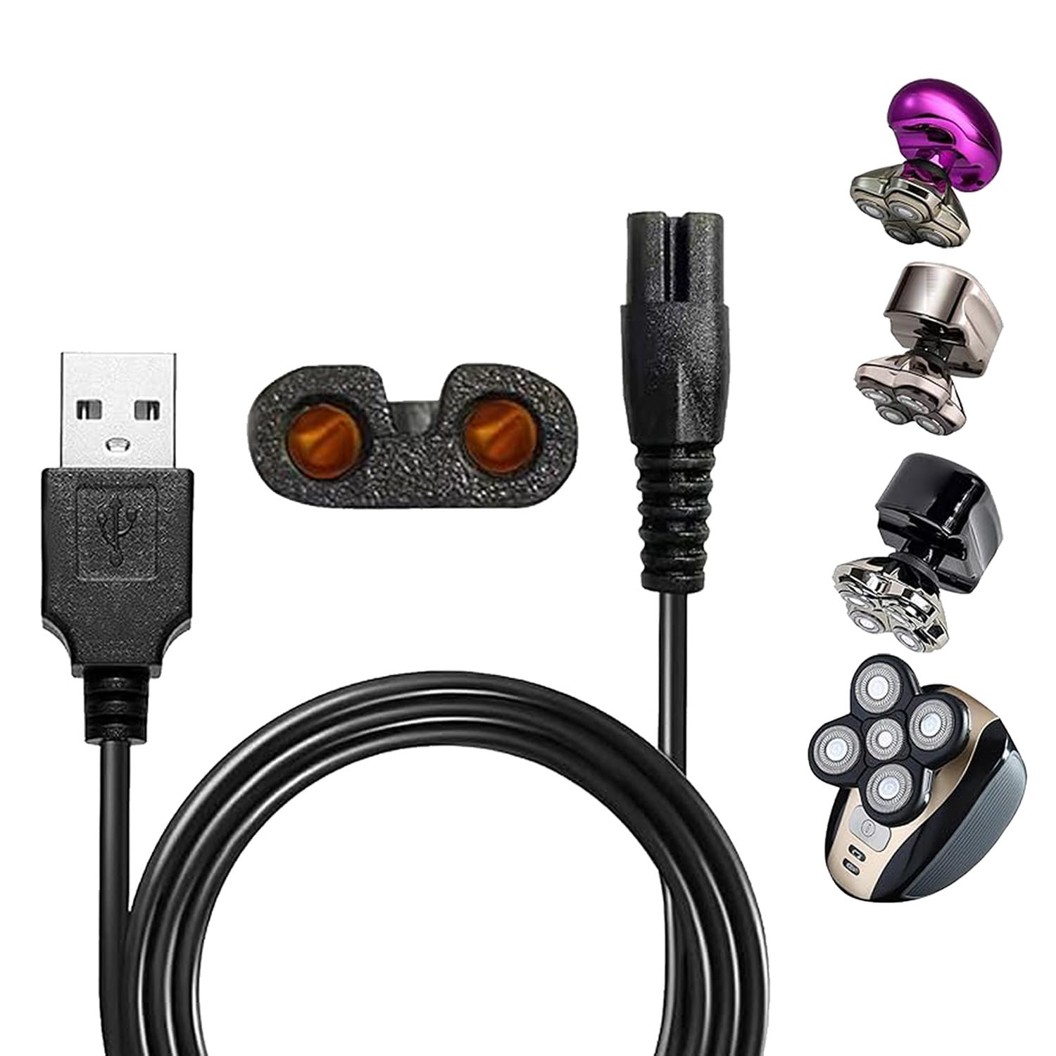 Solasky Universal Head Shaver Charger Cord Compatible With Bird Freedom Skull Shaver Head Shaver, Usb Charging Cable Charger Cor